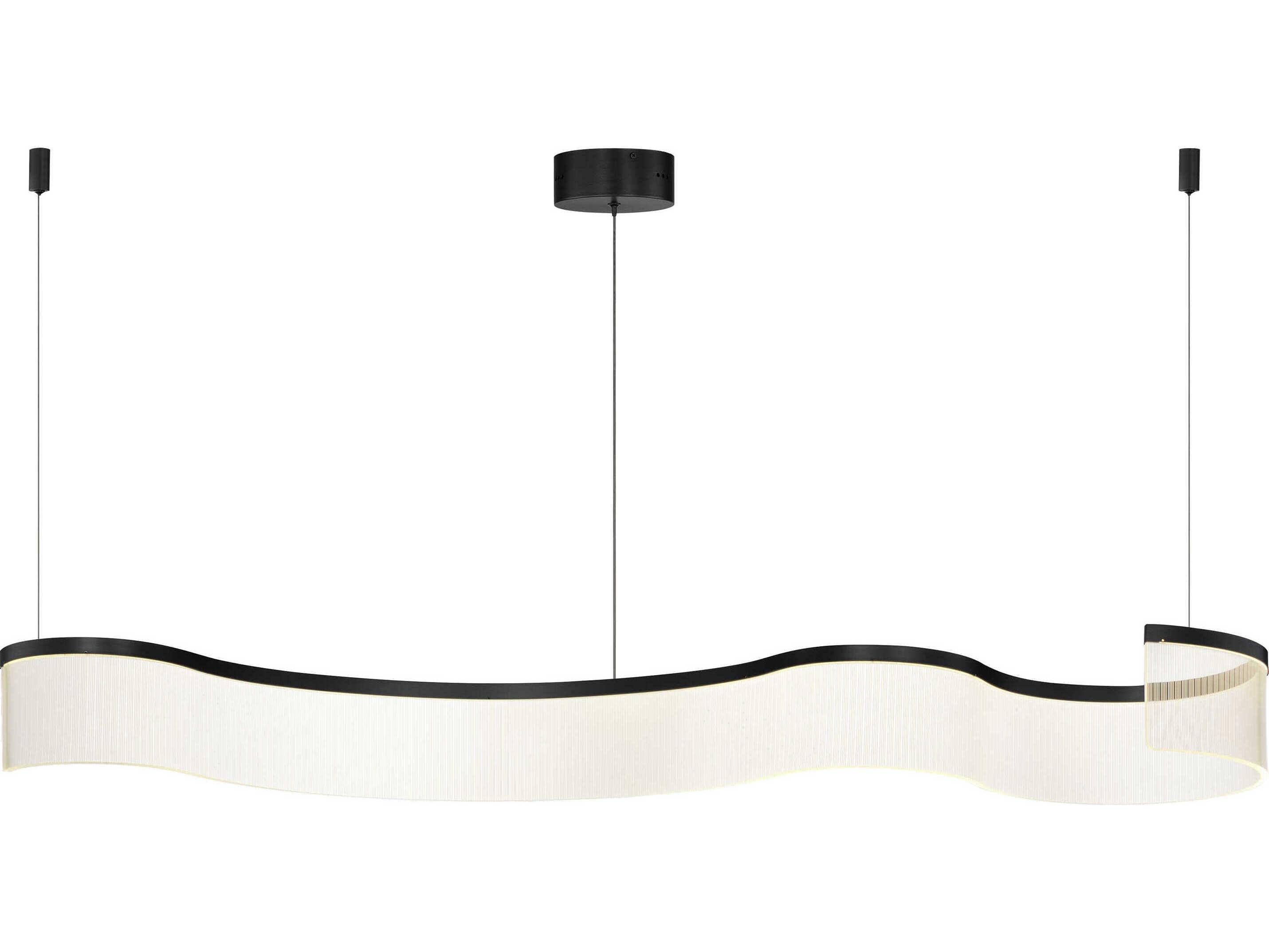ET2 Sonata 1-Light Black Linear Island Pendant