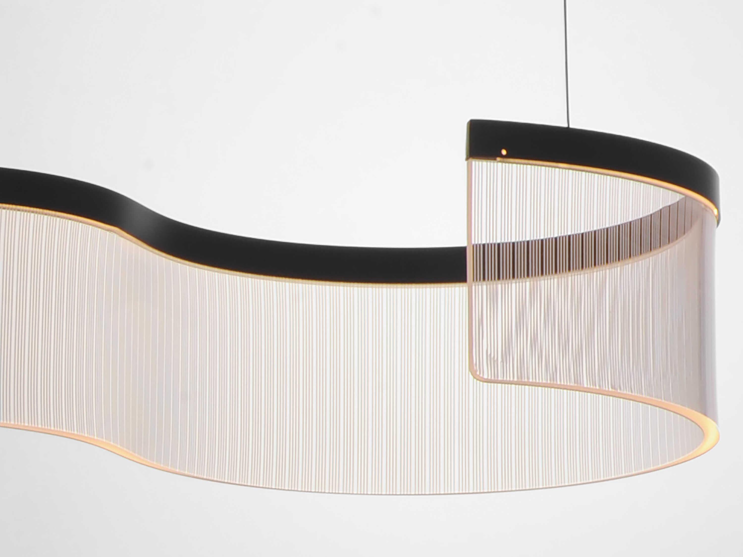 ET2 Sonata 1-Light Black Linear Island Pendant