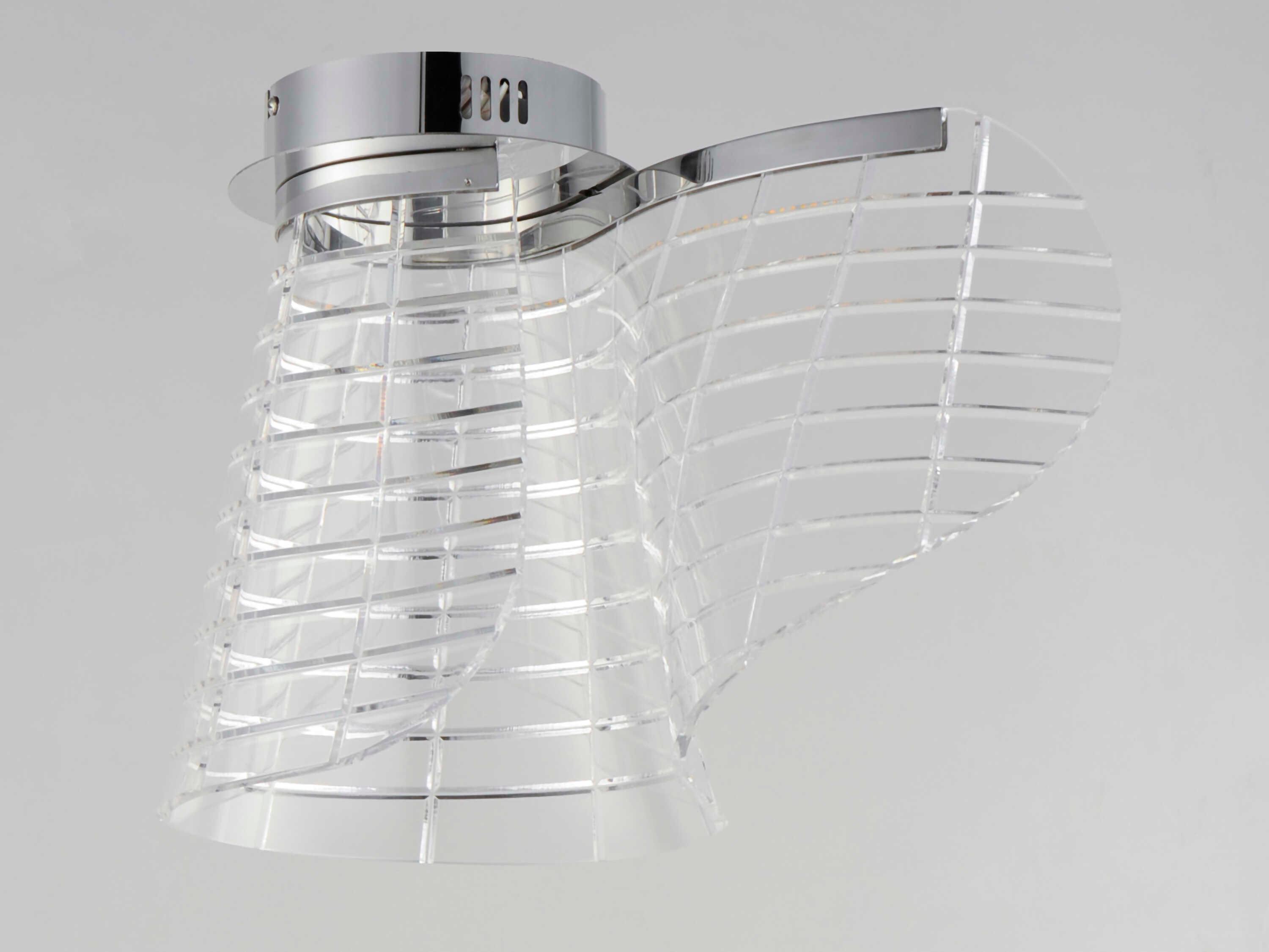 ET2 Tartan 1-Light Polished Chrome Flush Mount