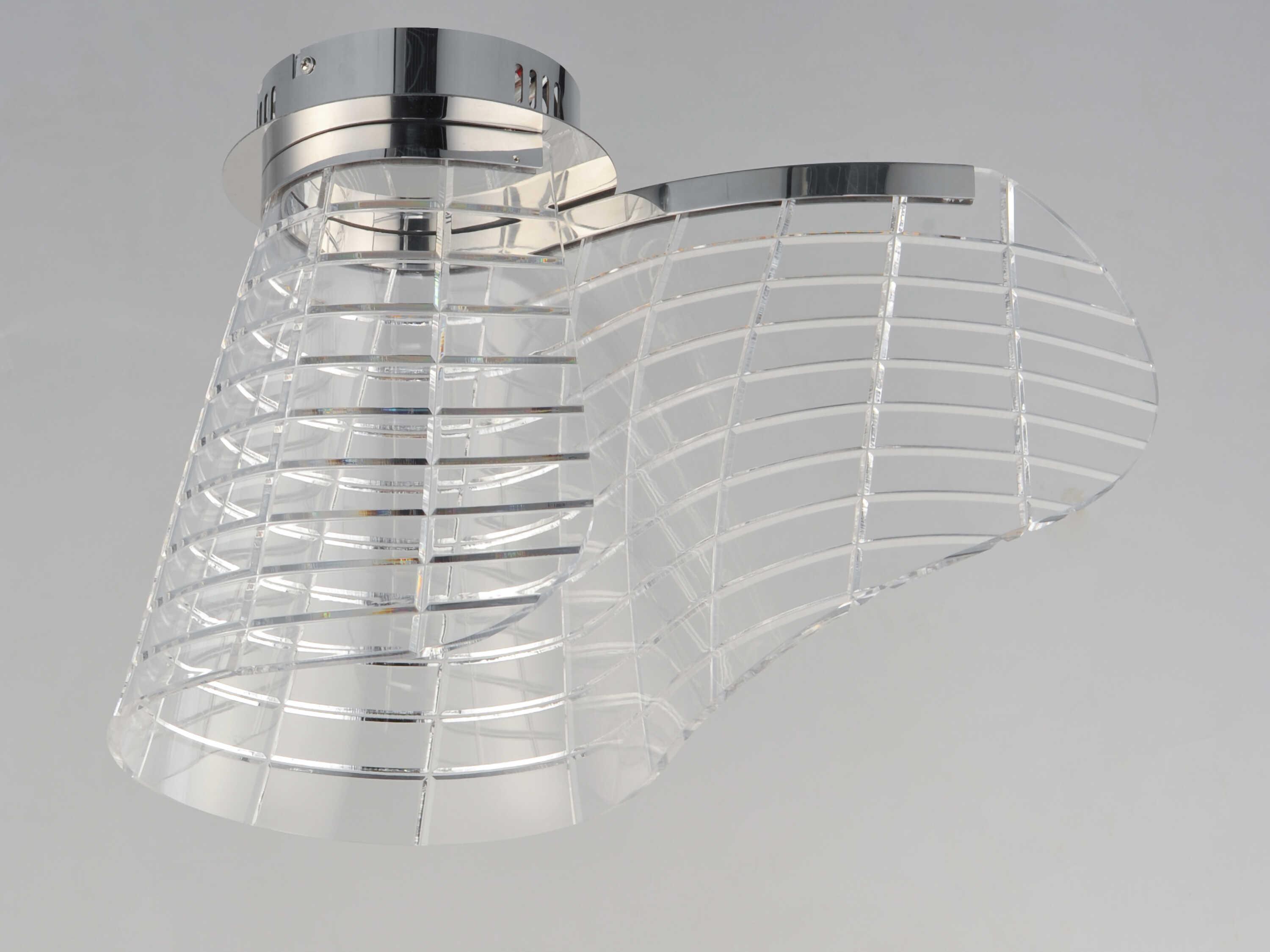ET2 Tartan 1-Light Polished Chrome Flush Mount