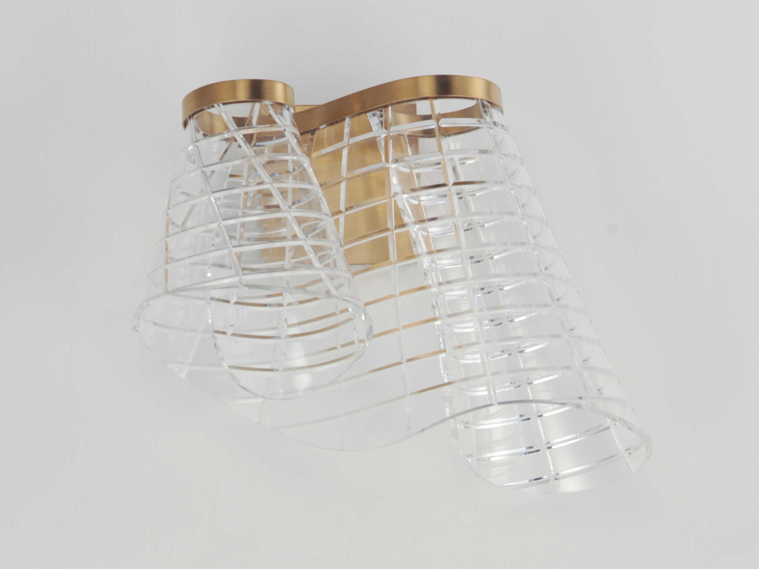 ET2 Tartan 1-Light Brushed Champagne Gold Wall Sconce