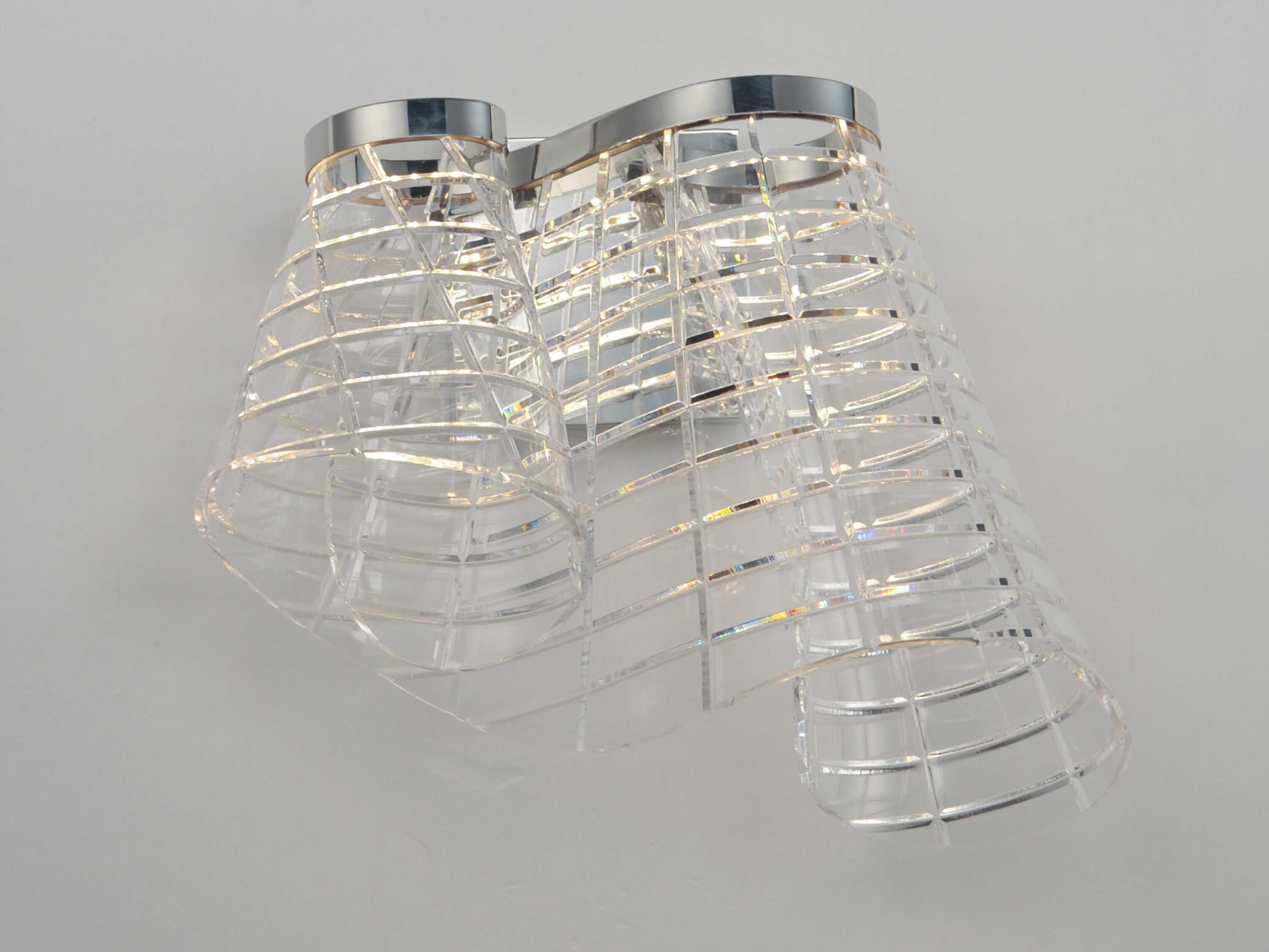 ET2 Tartan 1-Light Polished Chrome Wall Sconce