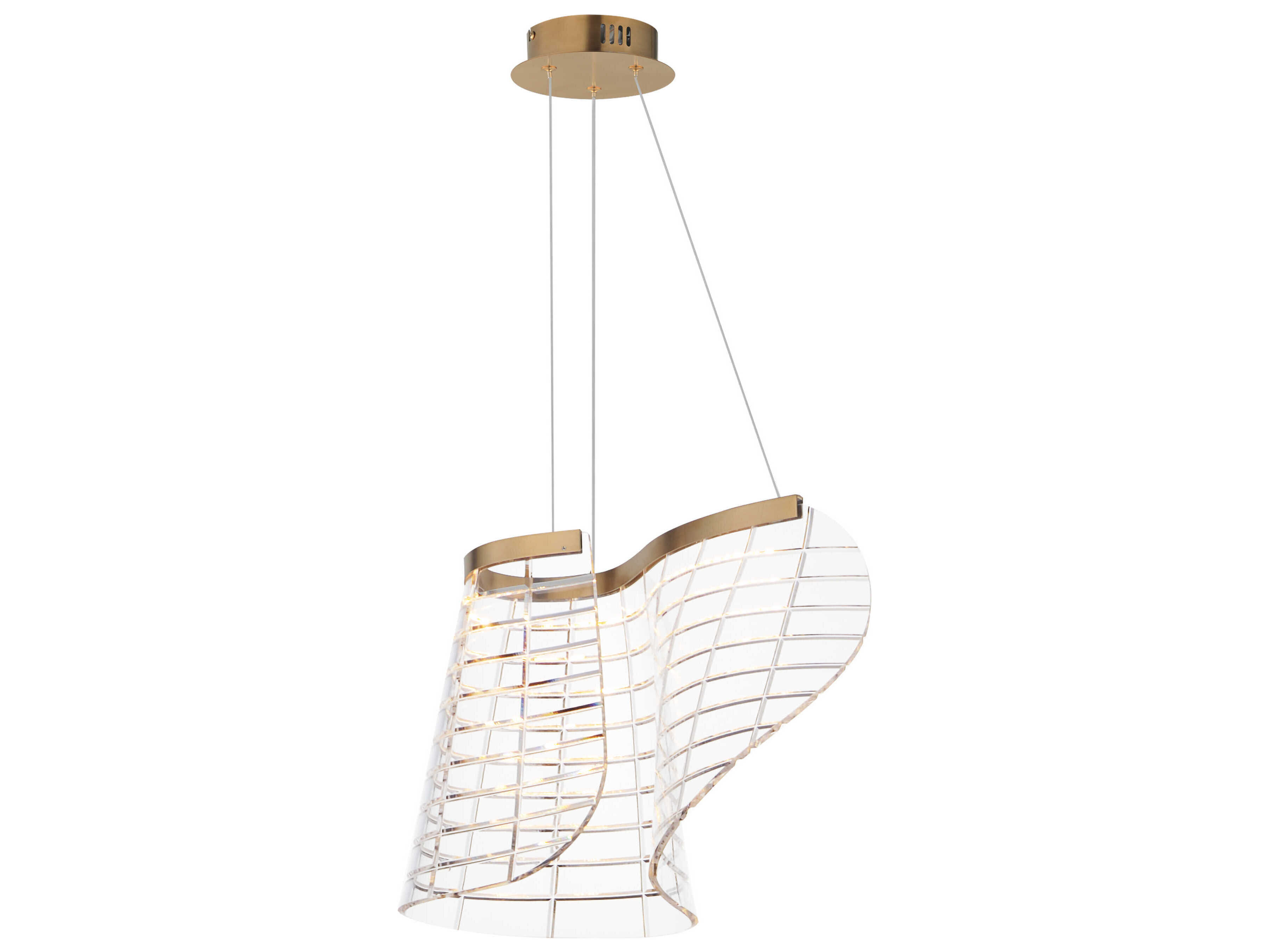 ET2 Tartan 1-Light Brushed Champagne Gold Mini Pendant