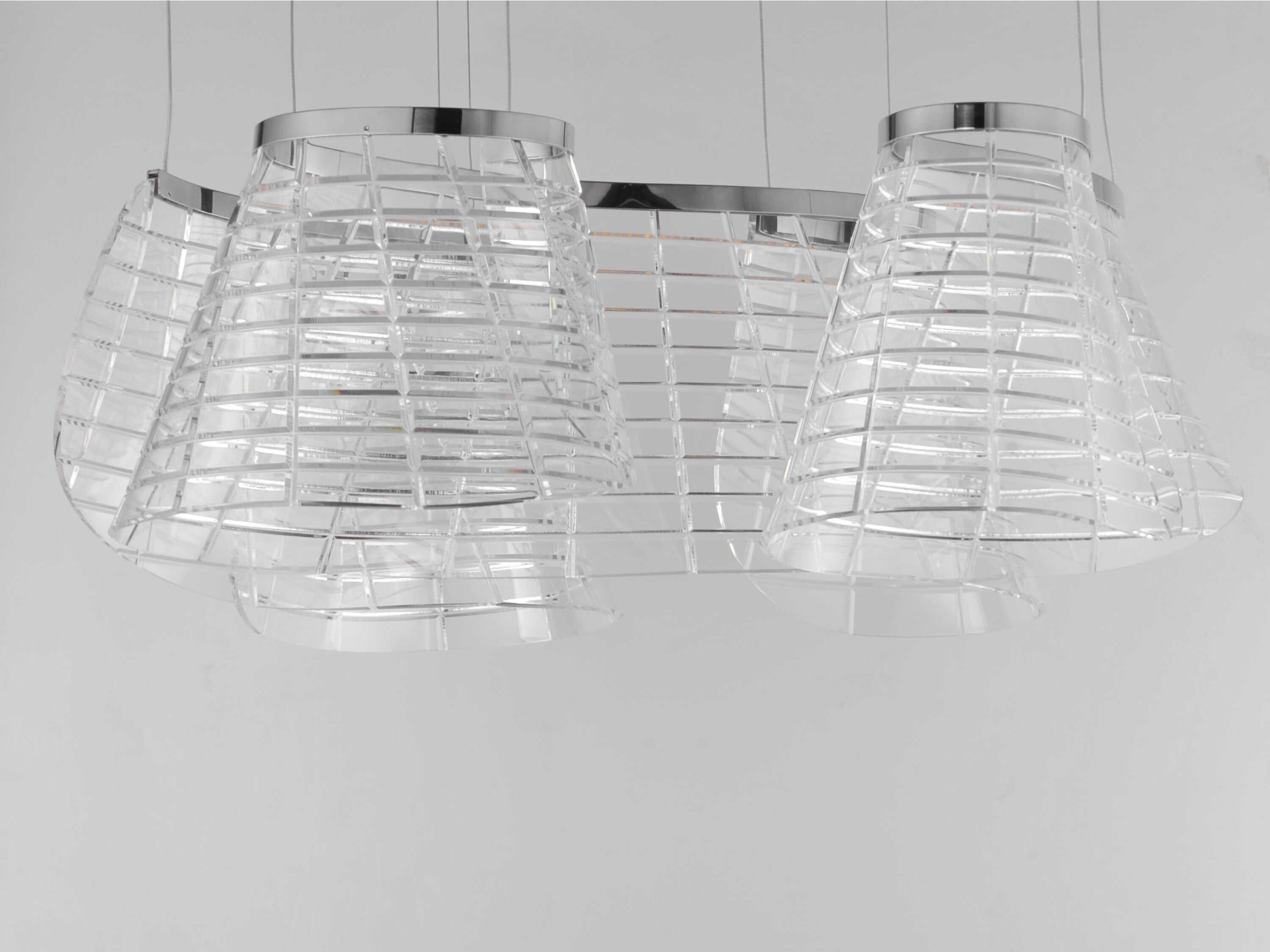 ET2 Tartan 3-Light Polished Chrome Pendant