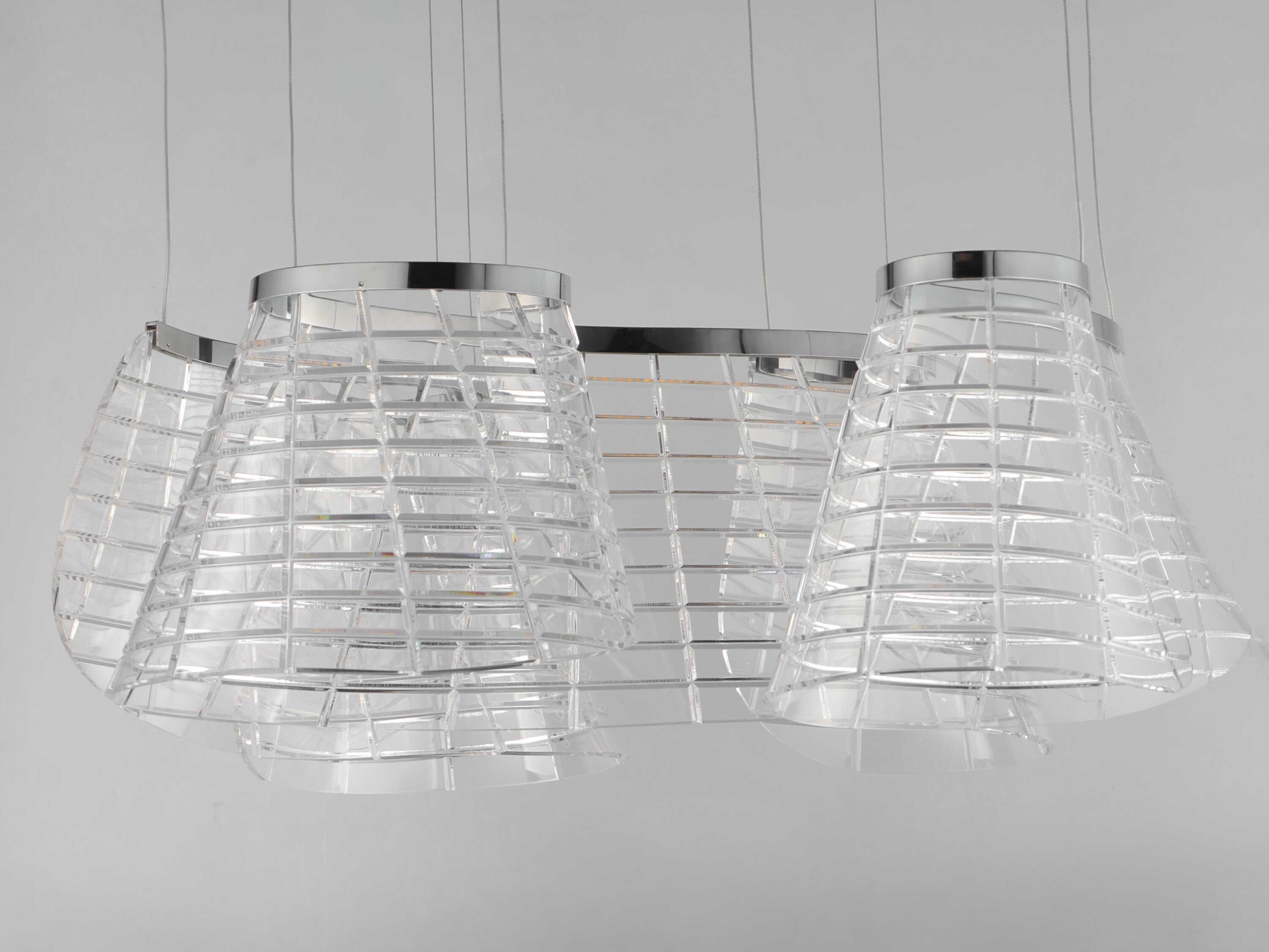 ET2 Tartan 3-Light Polished Chrome Pendant