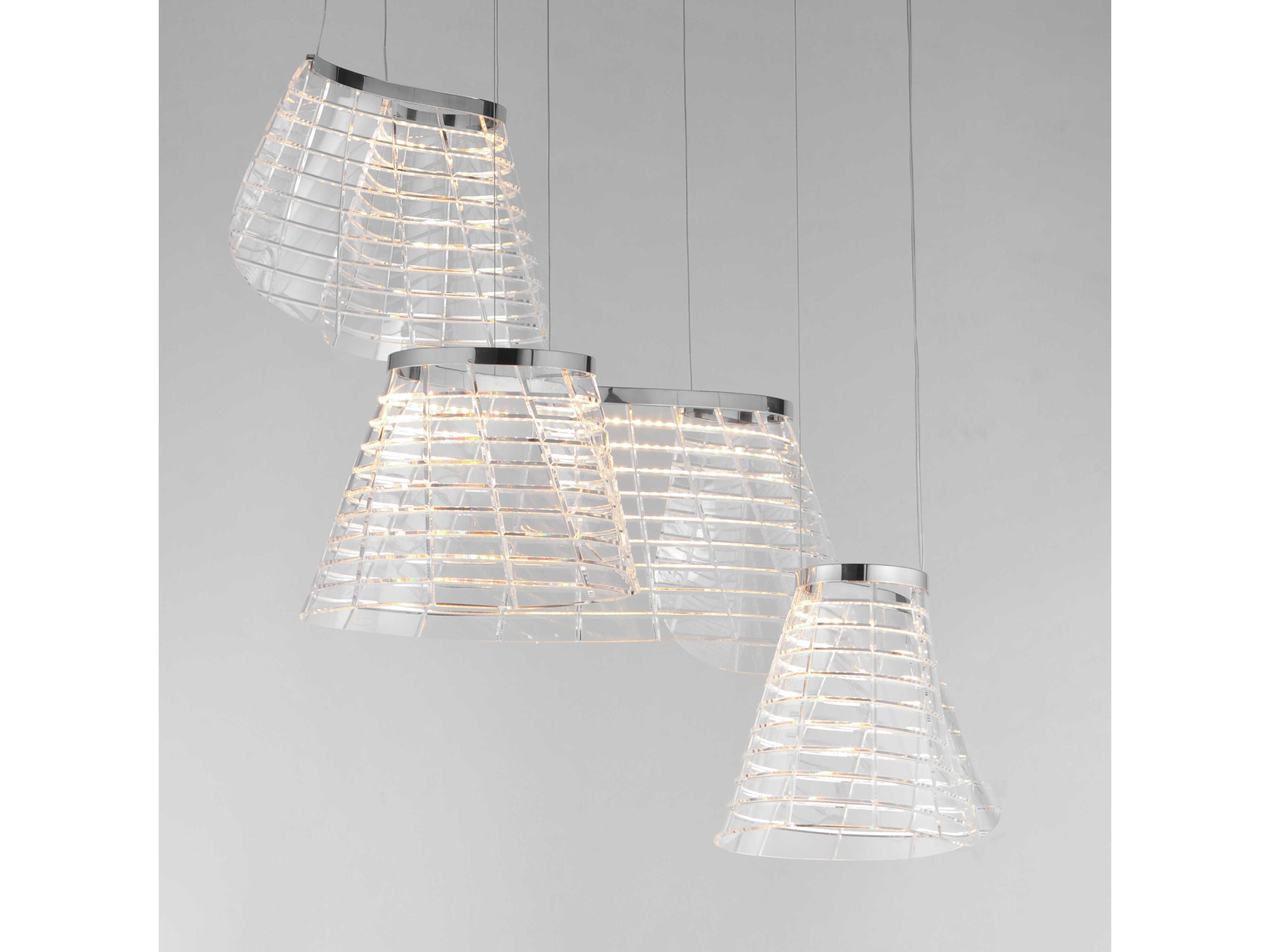 ET2 Tartan 3-Light Polished Chrome Pendant