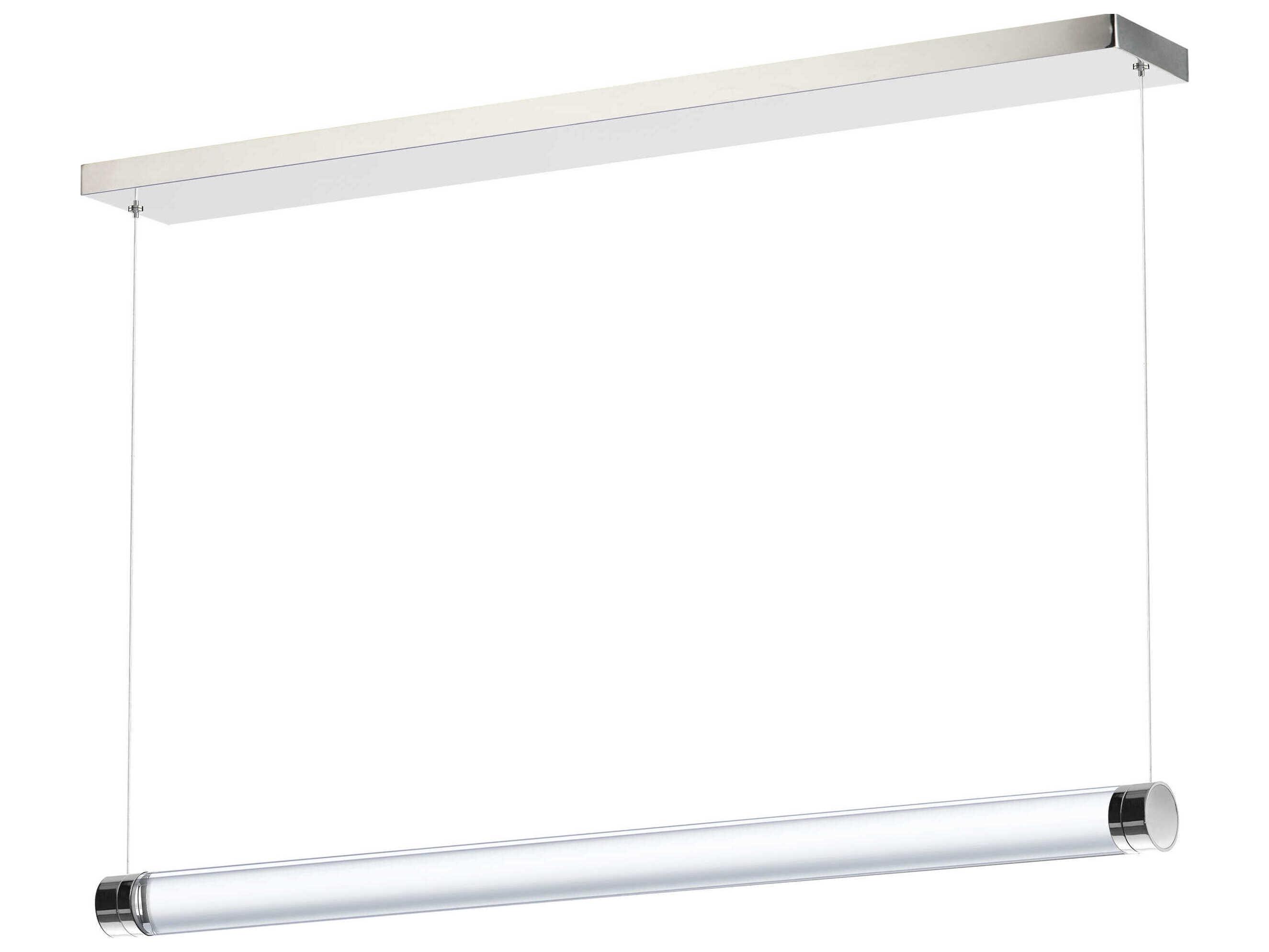 ET2 Vanish 1-Light Brushed Aluminum Silver Linear Island Pendant