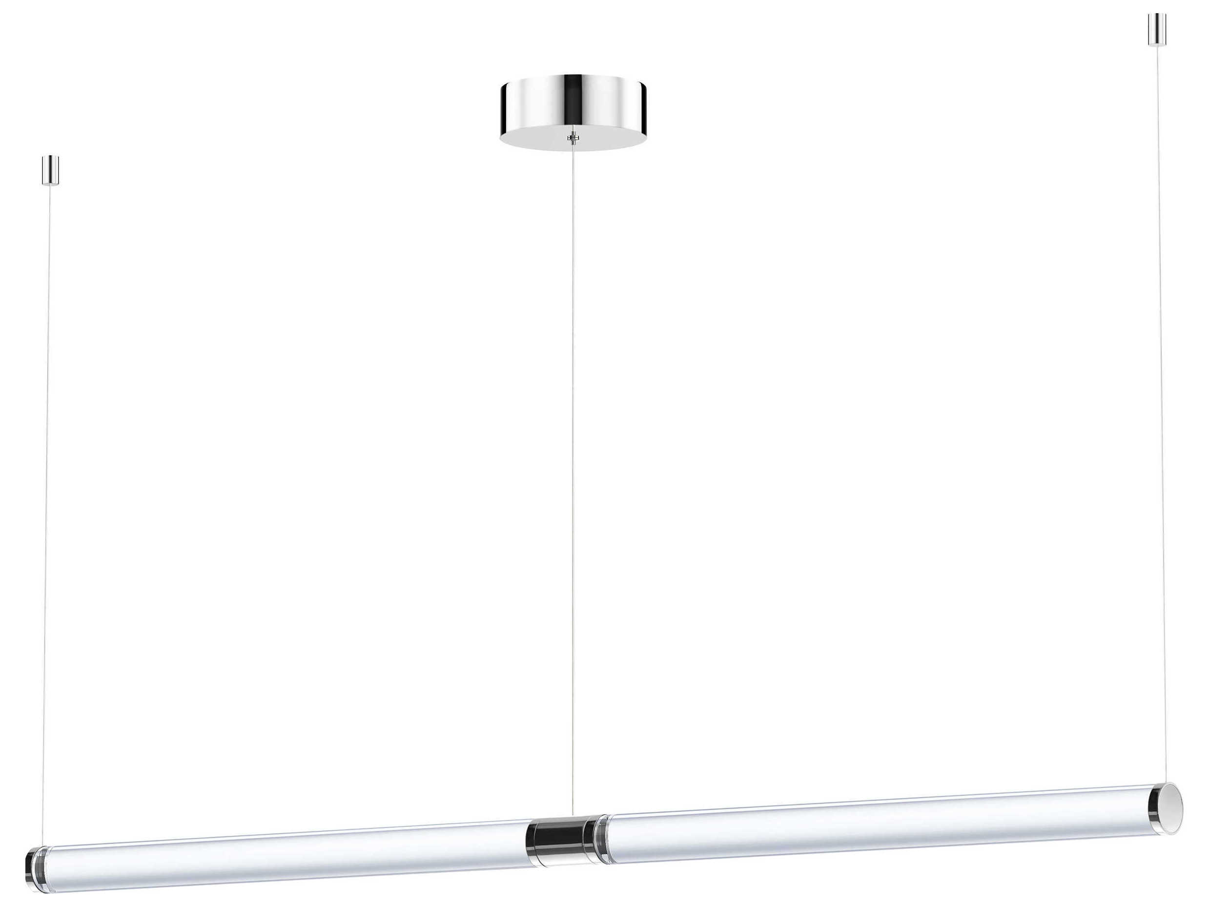 ET2 Vanish 2-Light Brushed Aluminum Silver Linear Island Pendant
