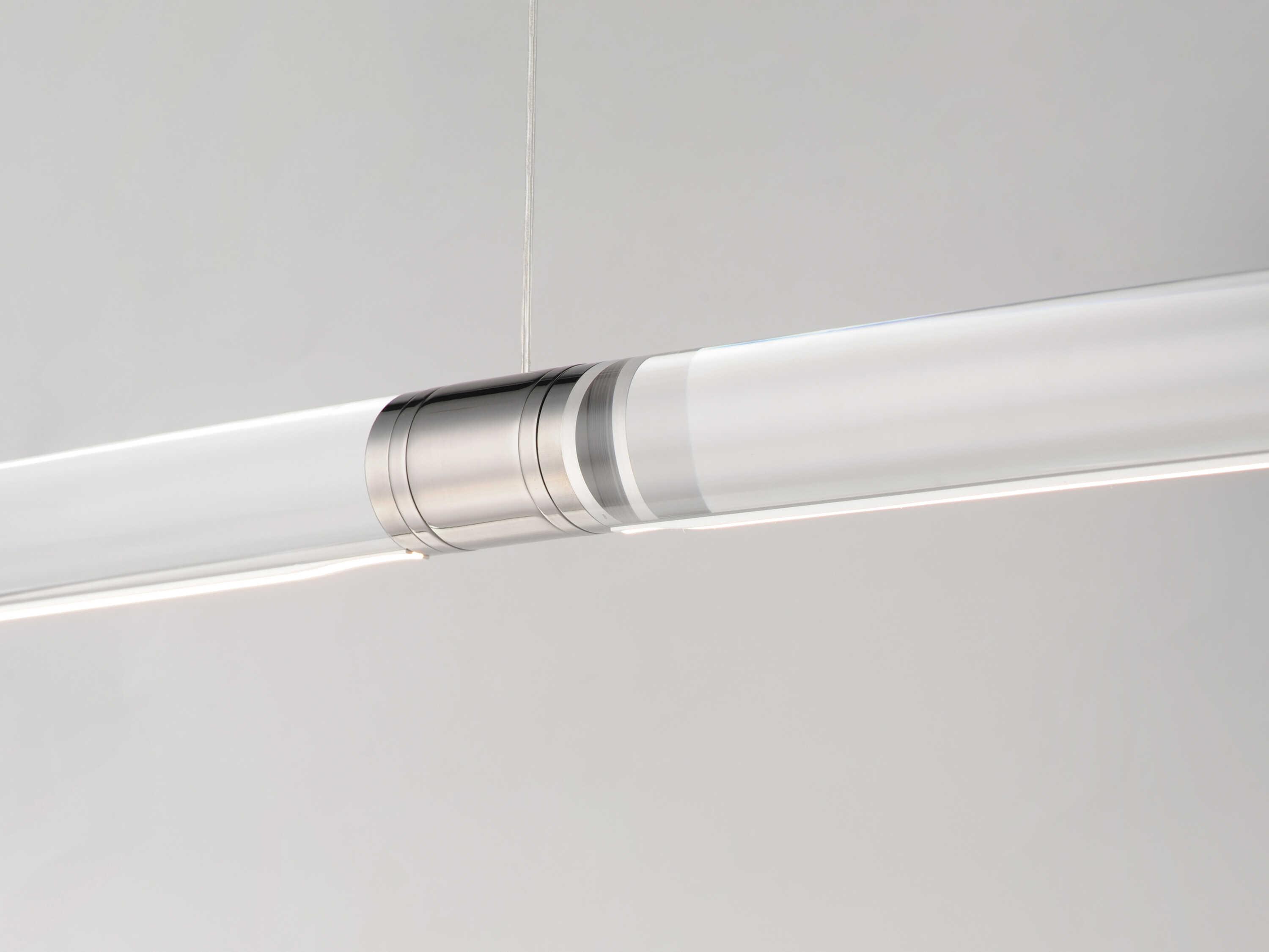 ET2 Vanish 2-Light Brushed Aluminum Silver Linear Island Pendant
