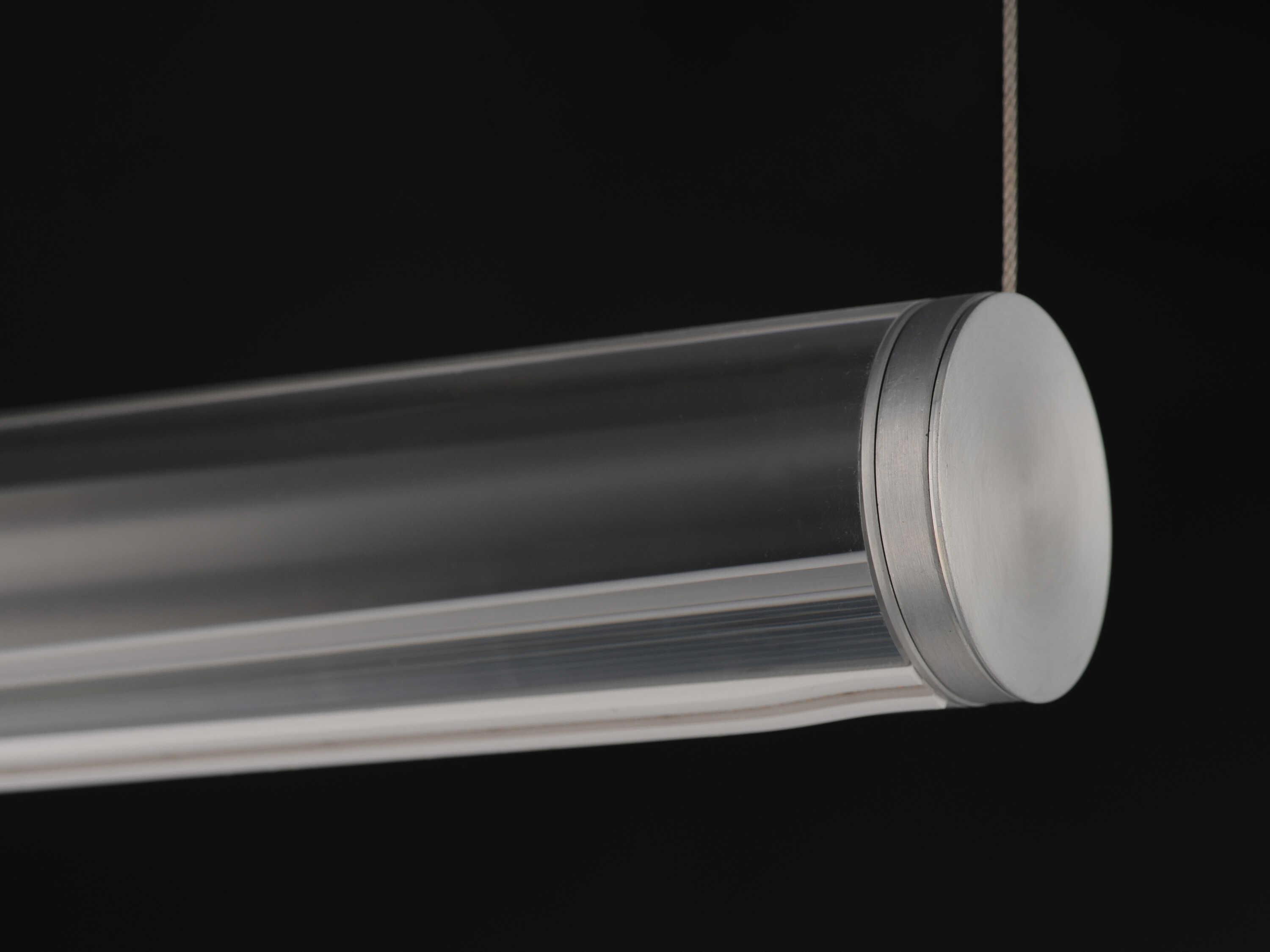 ET2 Vanish 2-Light Brushed Aluminum Silver Linear Island Pendant