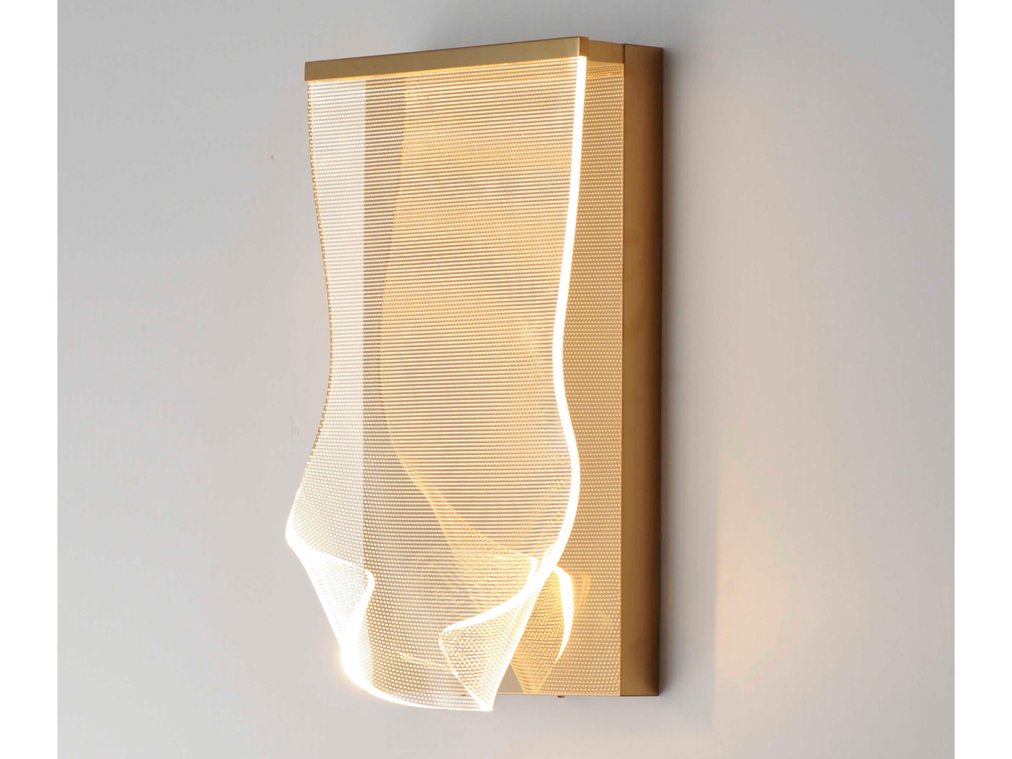 ET2 Rinkle 1-Light French Gold LED Wall Sconce