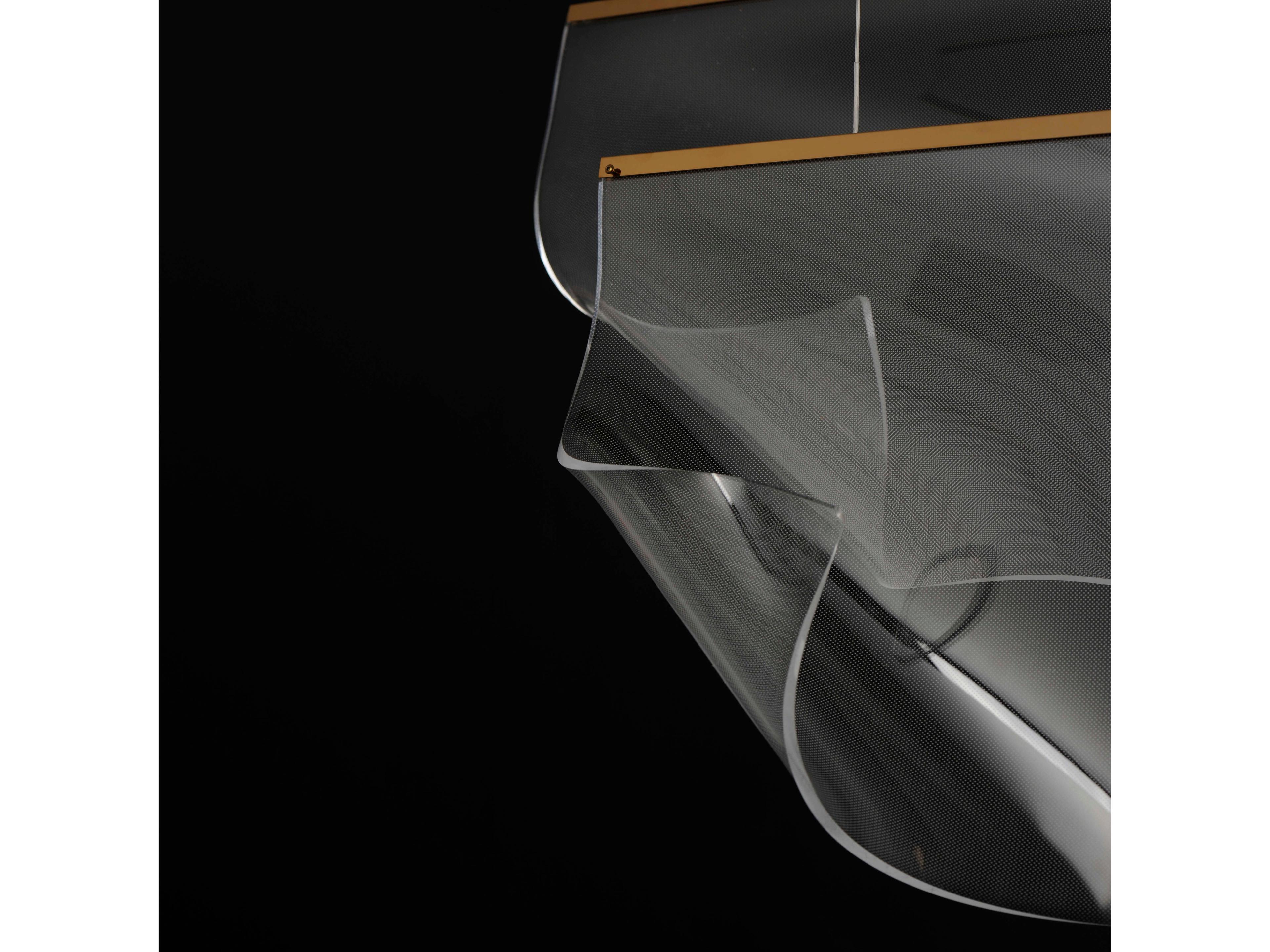 ET2 Rinkle 3-Light French Gold LED Linear Island Pendant