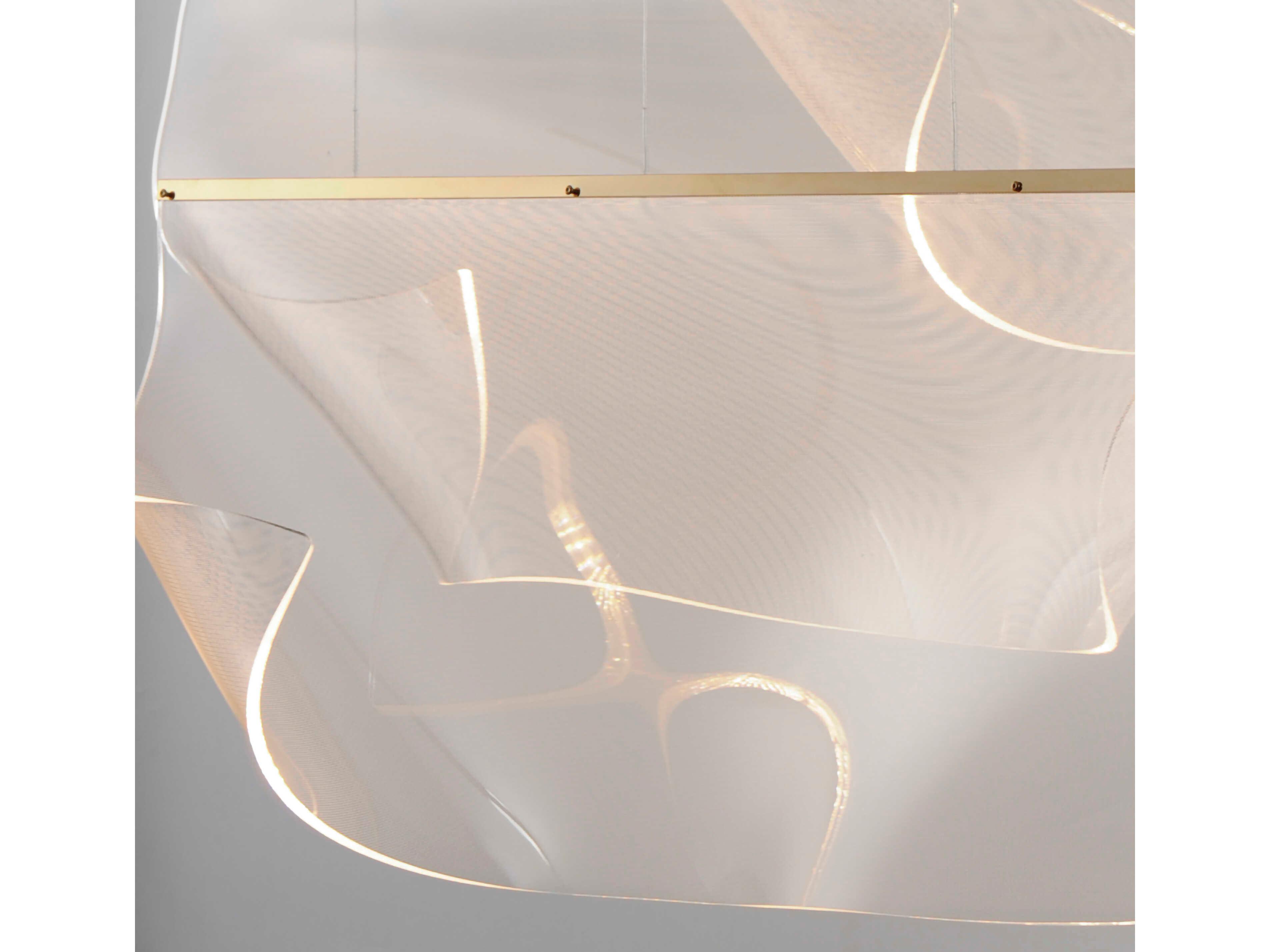 ET2 Rinkle 3-Light French Gold LED Linear Island Pendant
