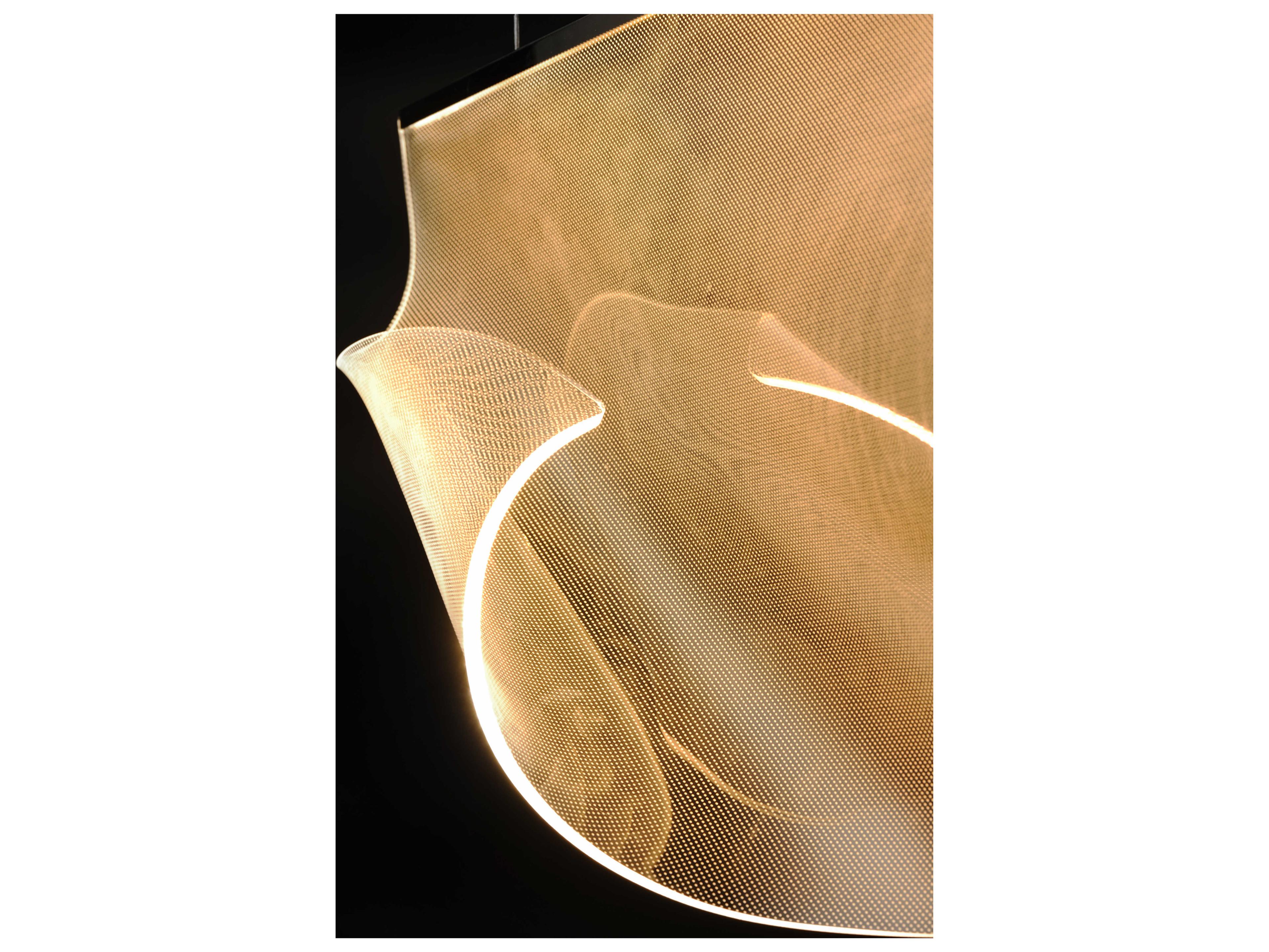 ET2 Rinkle 3-Light Polished Chrome LED Linear Tiered Island Pendant