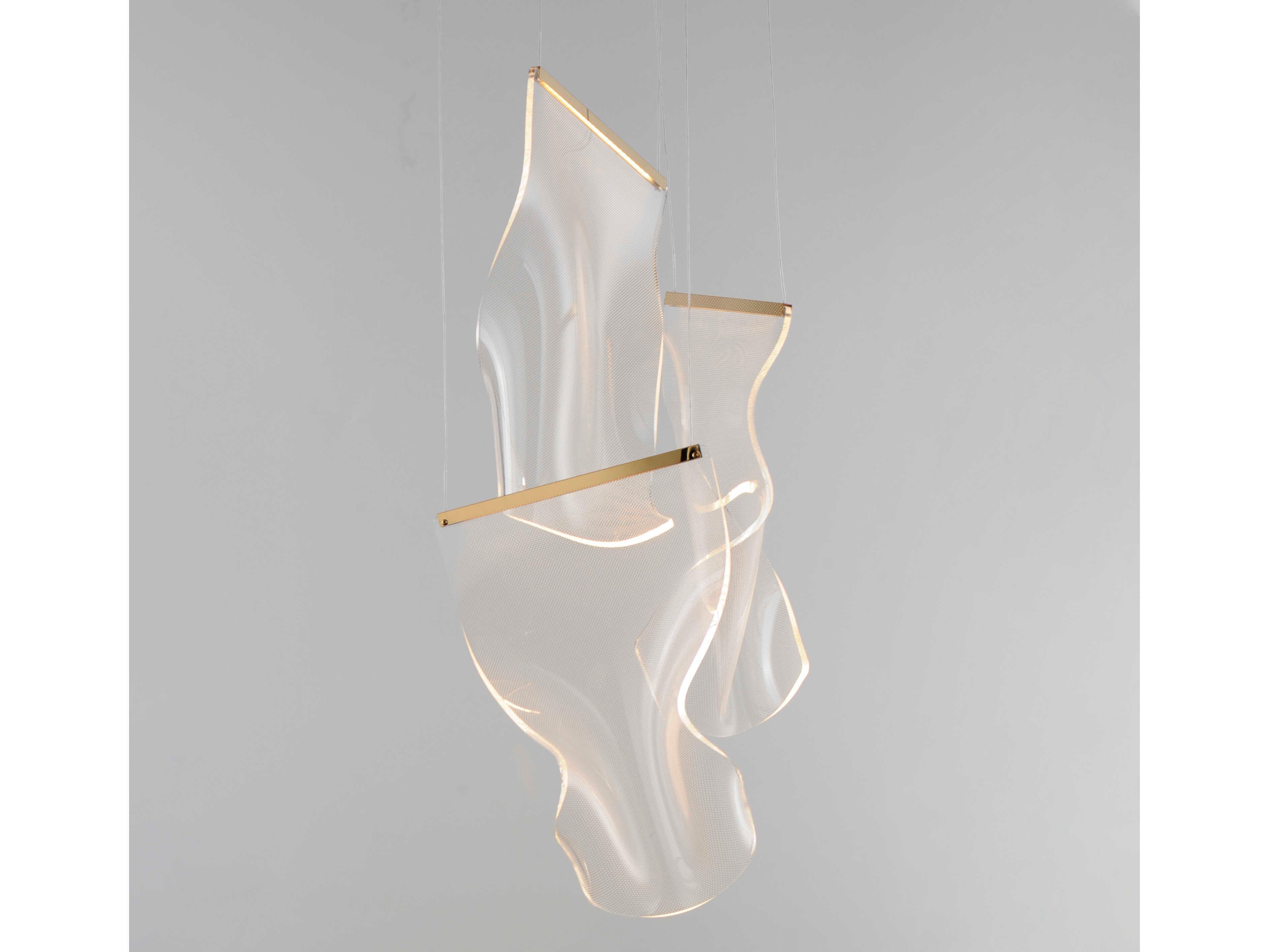 ET2 Rinkle 3-Light French Gold LED Pendant