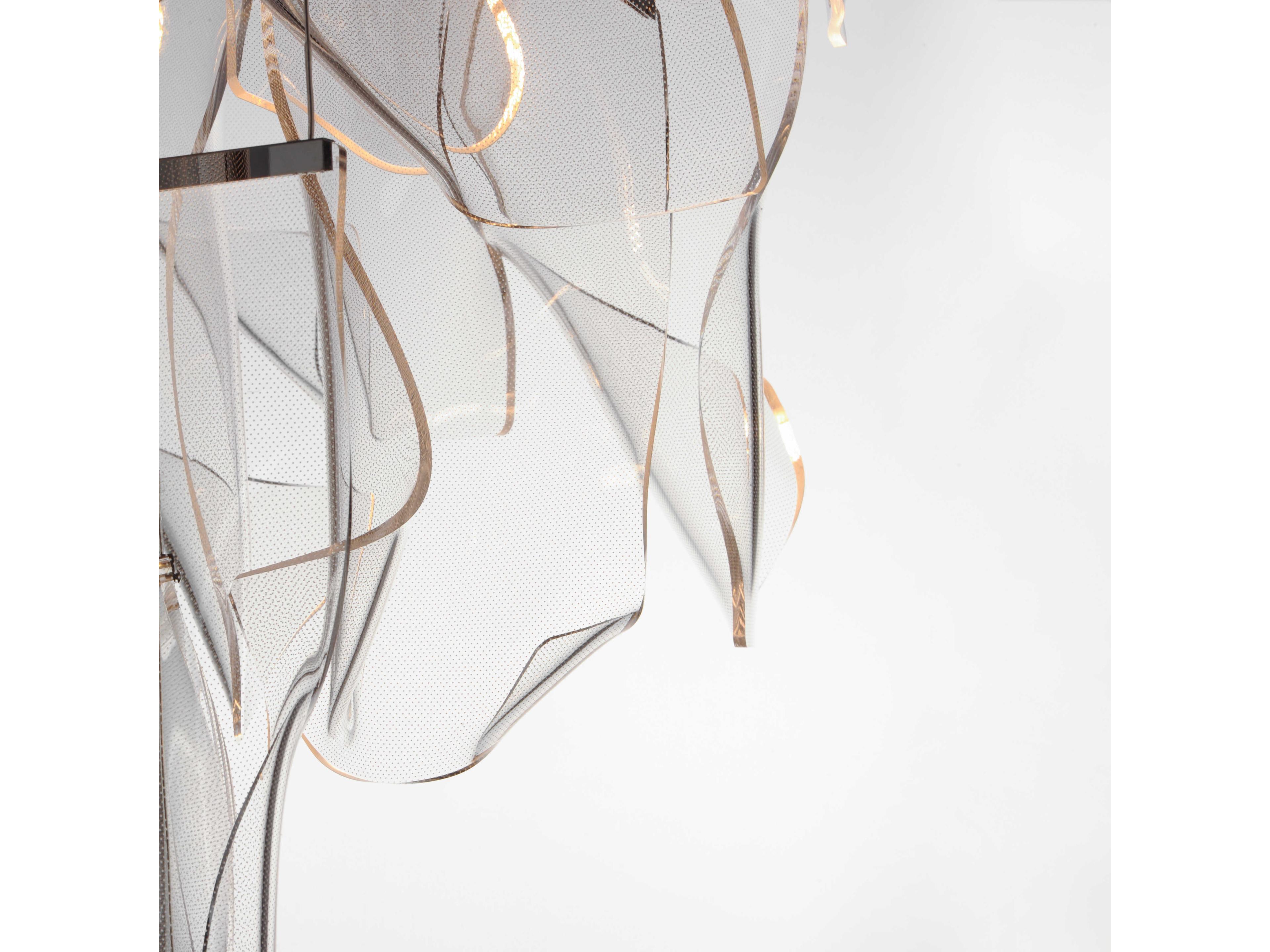 ET2 Rinkle 6-Light Brushed Gunmetal LED Pendant