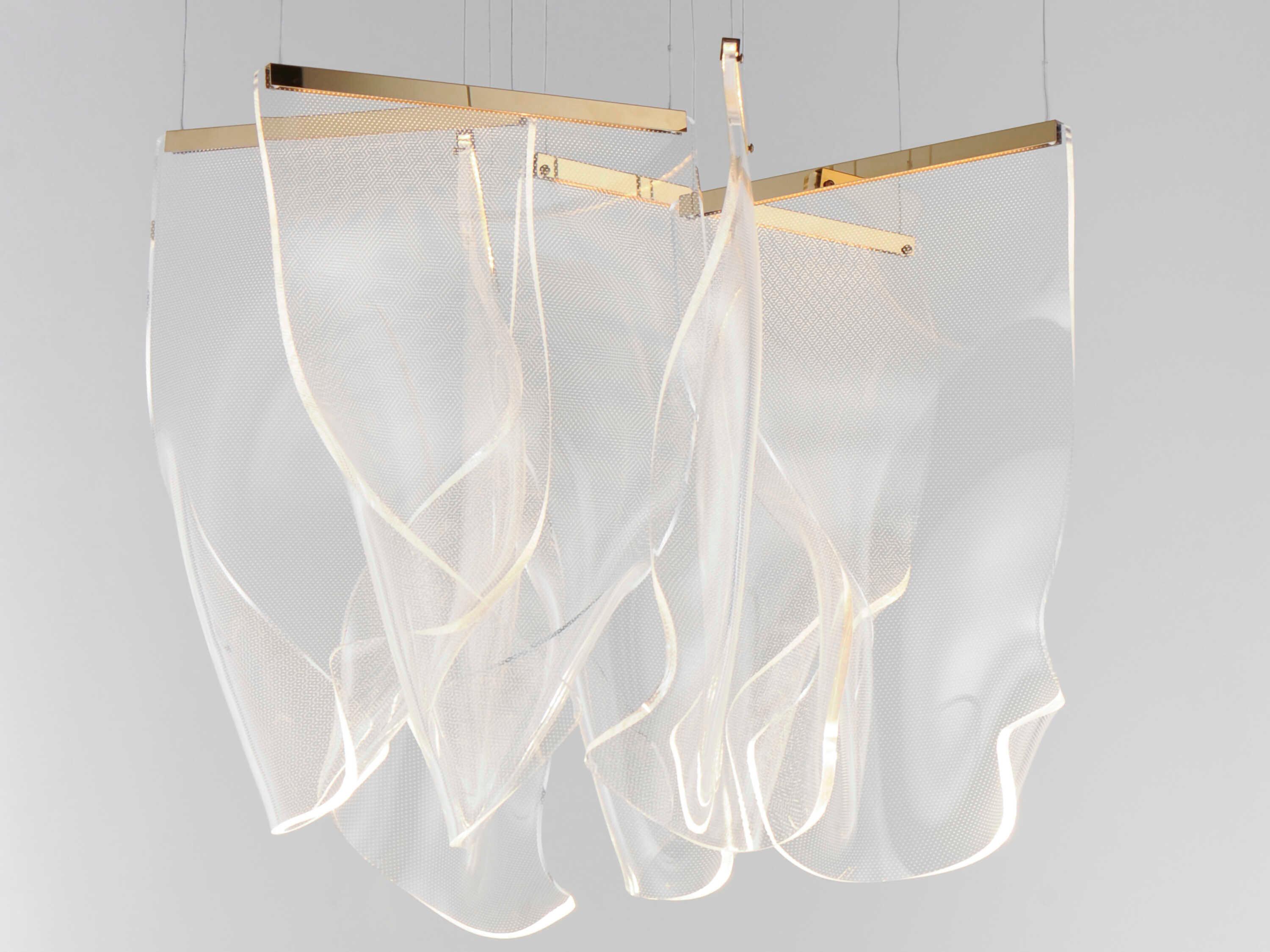 ET2 Rinkle 6-Light French Gold LED Pendant