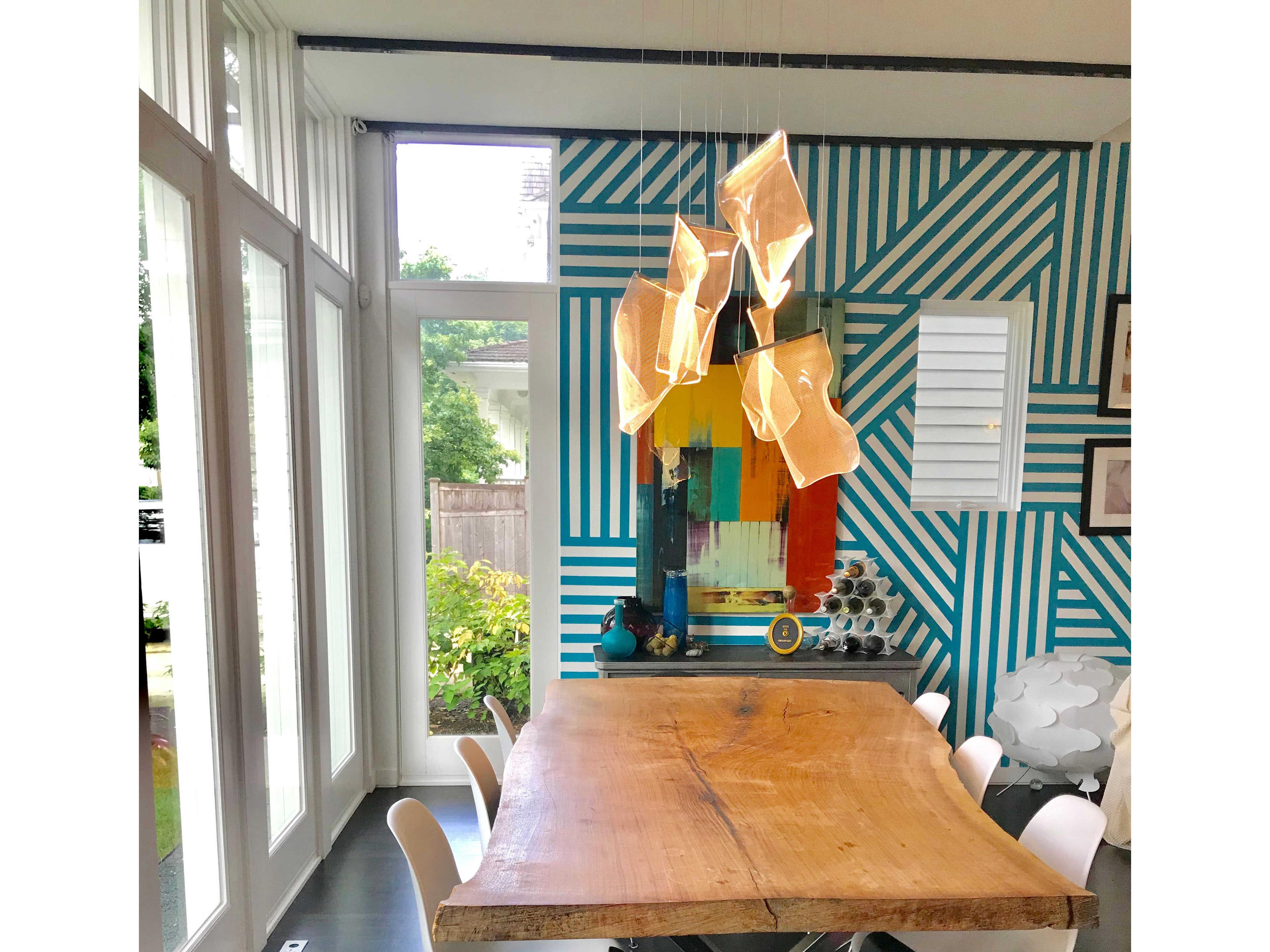 ET2 Rinkle 6-Light Polished Chrome LED Tiered Pendant