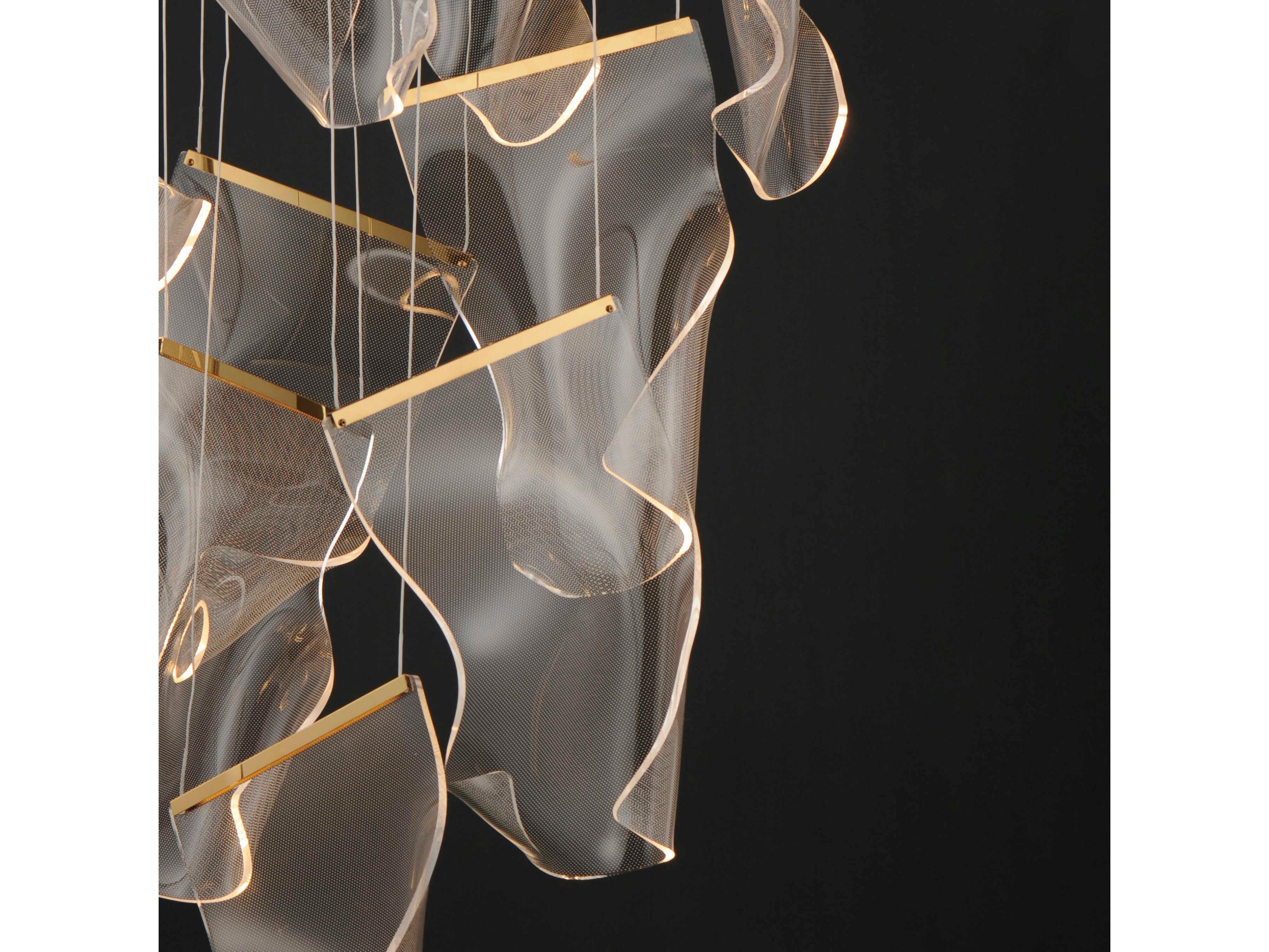 ET2 Rinkle 24-Light French Gold LED Pendant