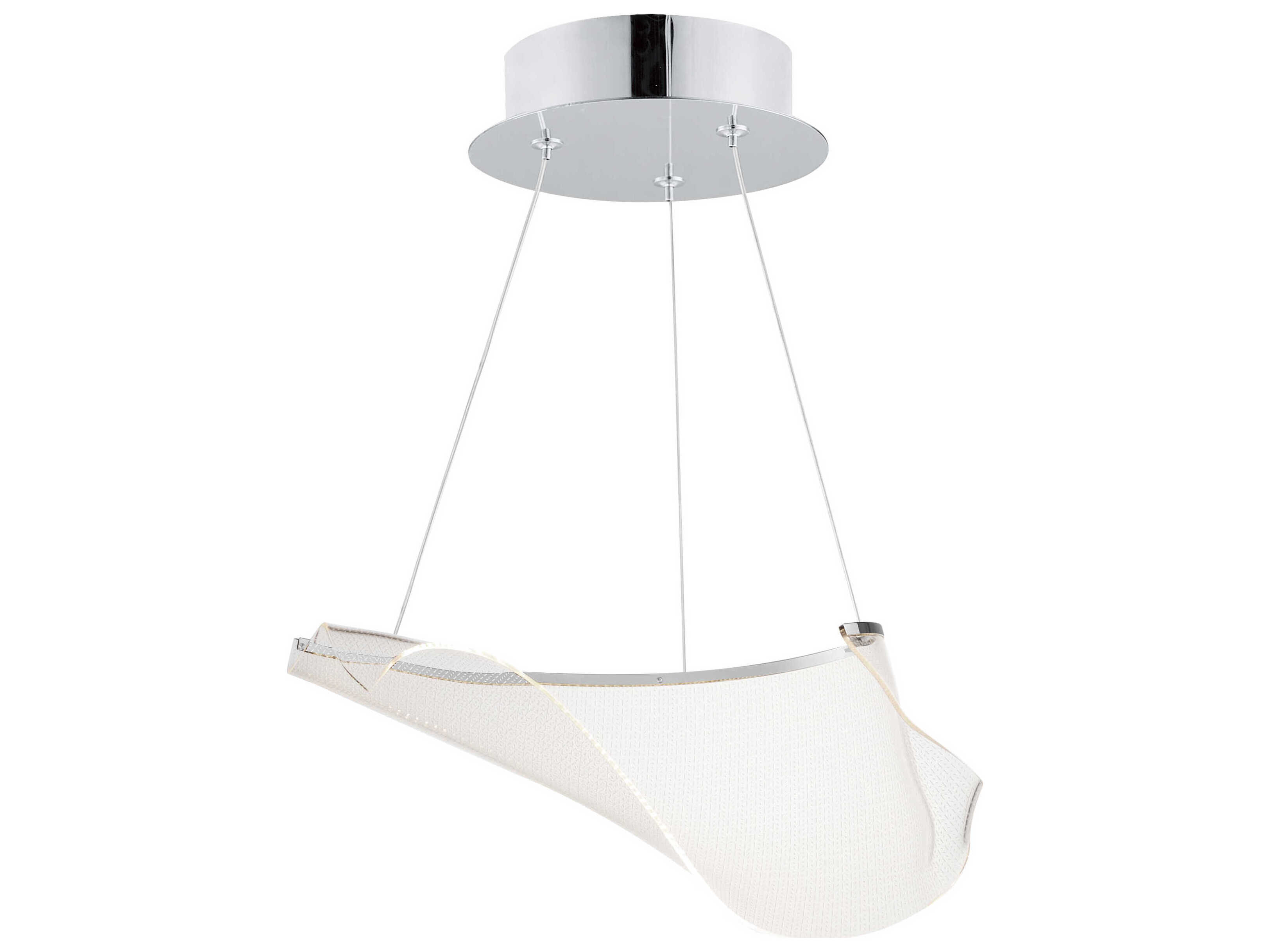 ET2 Rinkle 1-Light Polished Chrome Island Pendant