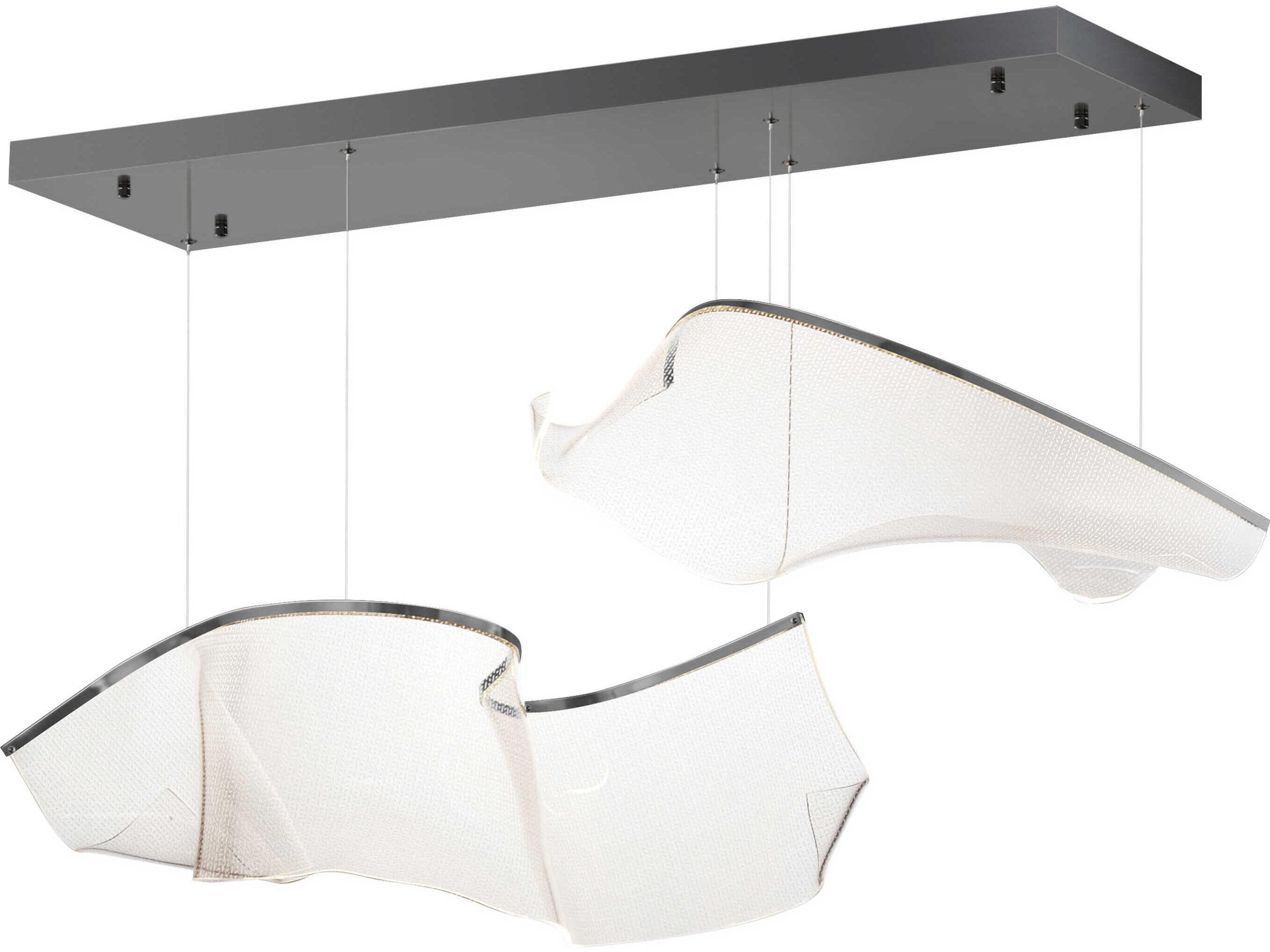 ET2 Rinkle 2-Light Brushed Gunmetal Linear Island Pendant