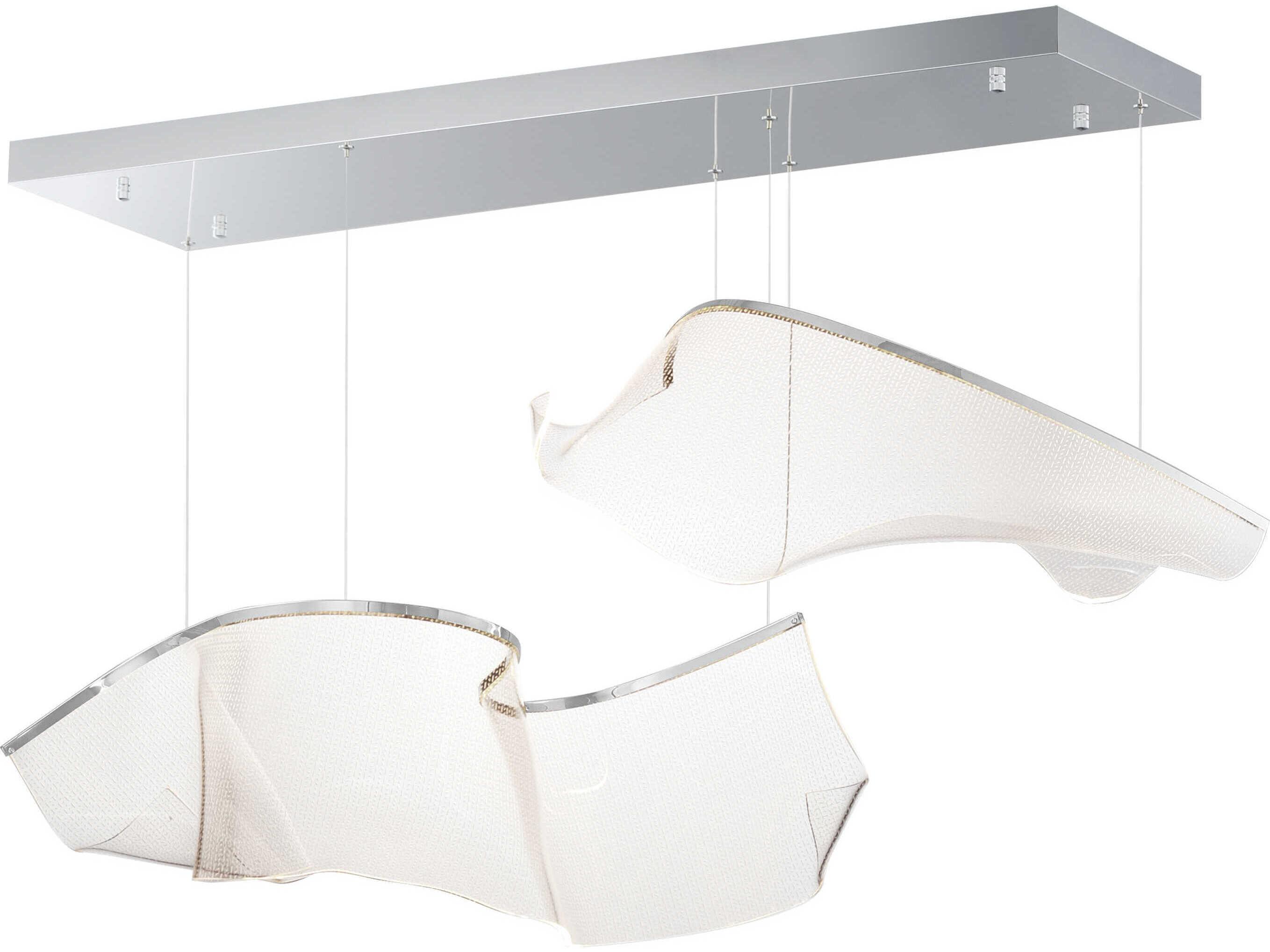 ET2 Rinkle 2-Light Polished Chrome Linear Island Pendant