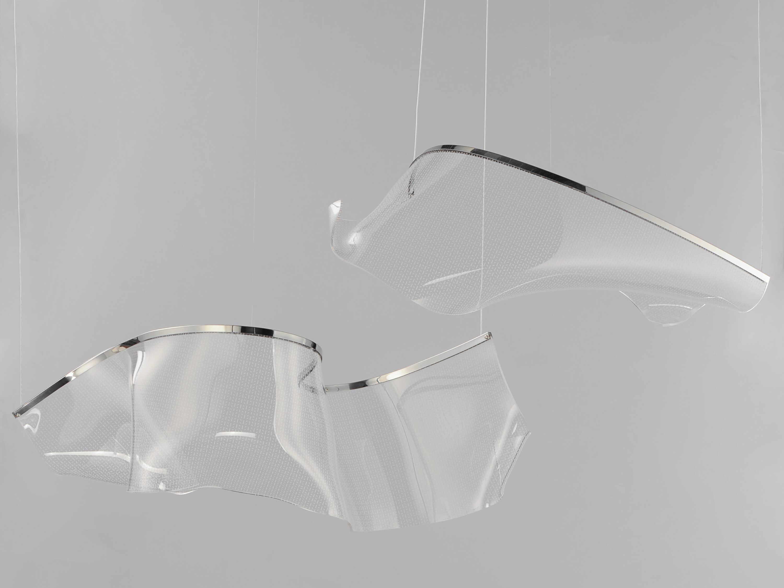 ET2 Rinkle 2-Light Polished Chrome Linear Island Pendant