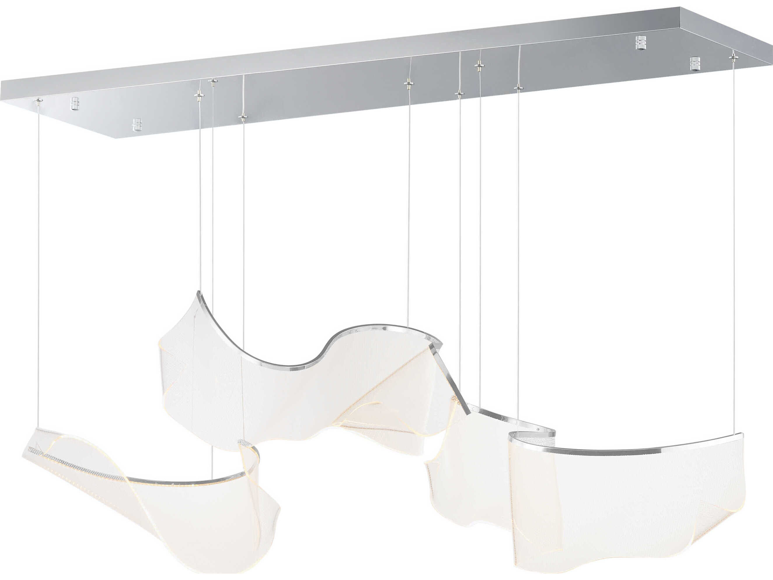 ET2 Rinkle 3-Light Polished Chrome Linear Island Pendant