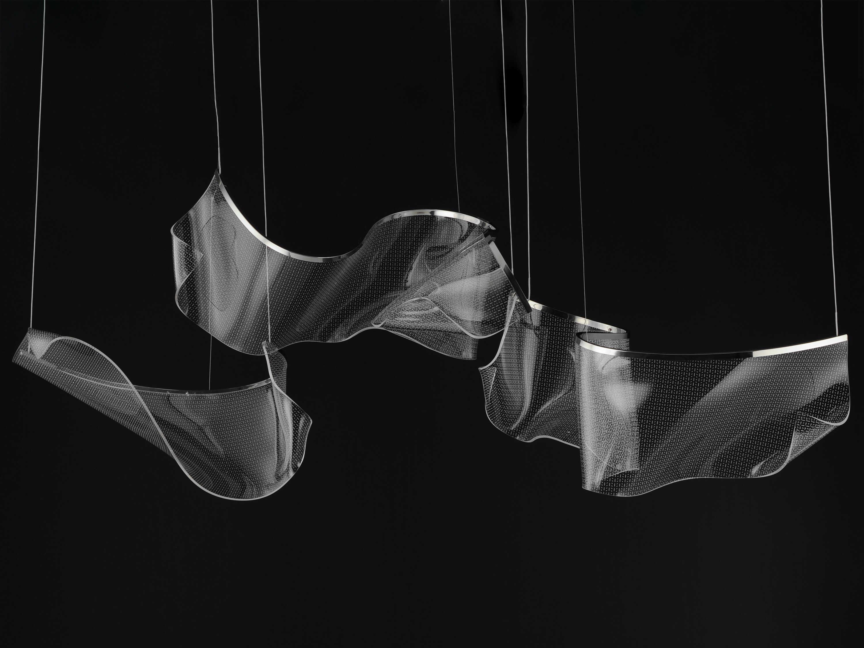 ET2 Rinkle 3-Light Polished Chrome Linear Island Pendant