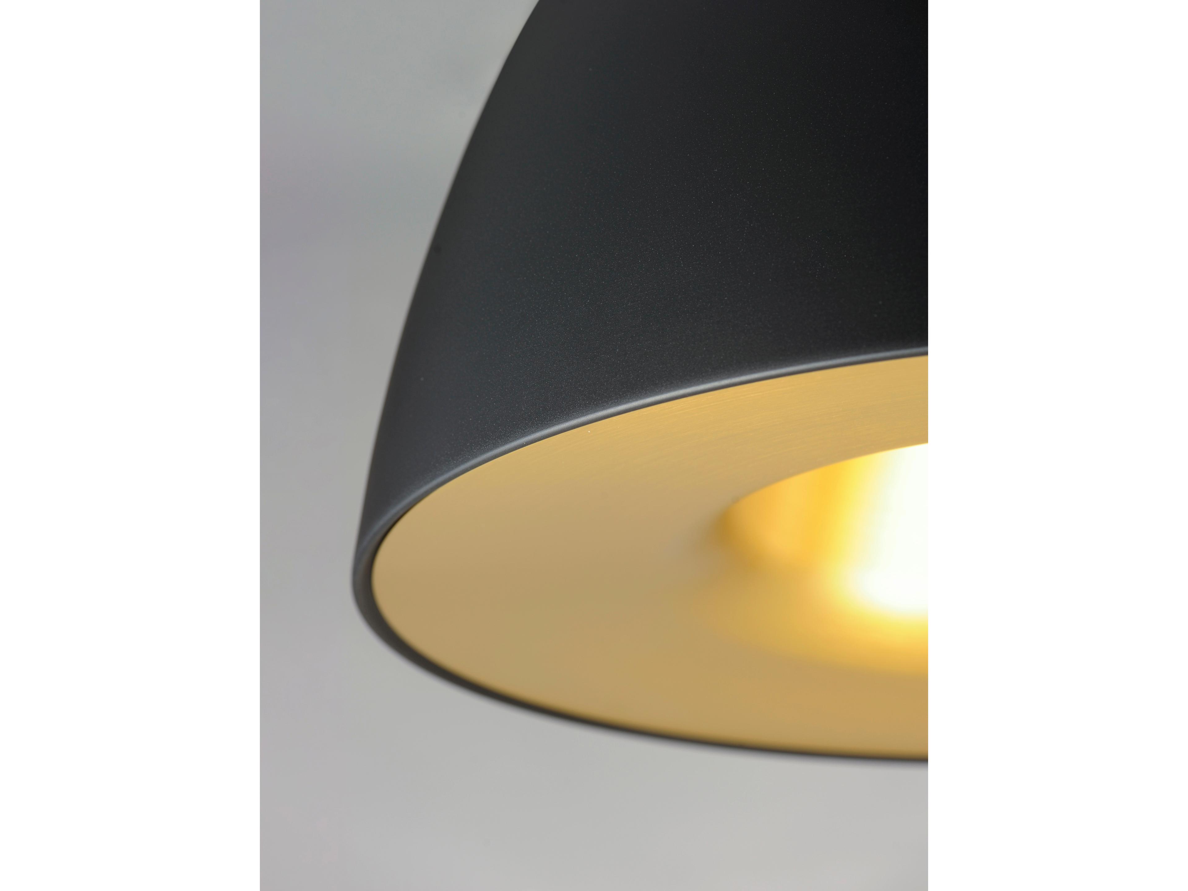 ET2 Fungo 1-Light Black Satin Brass LED Dome Pendant