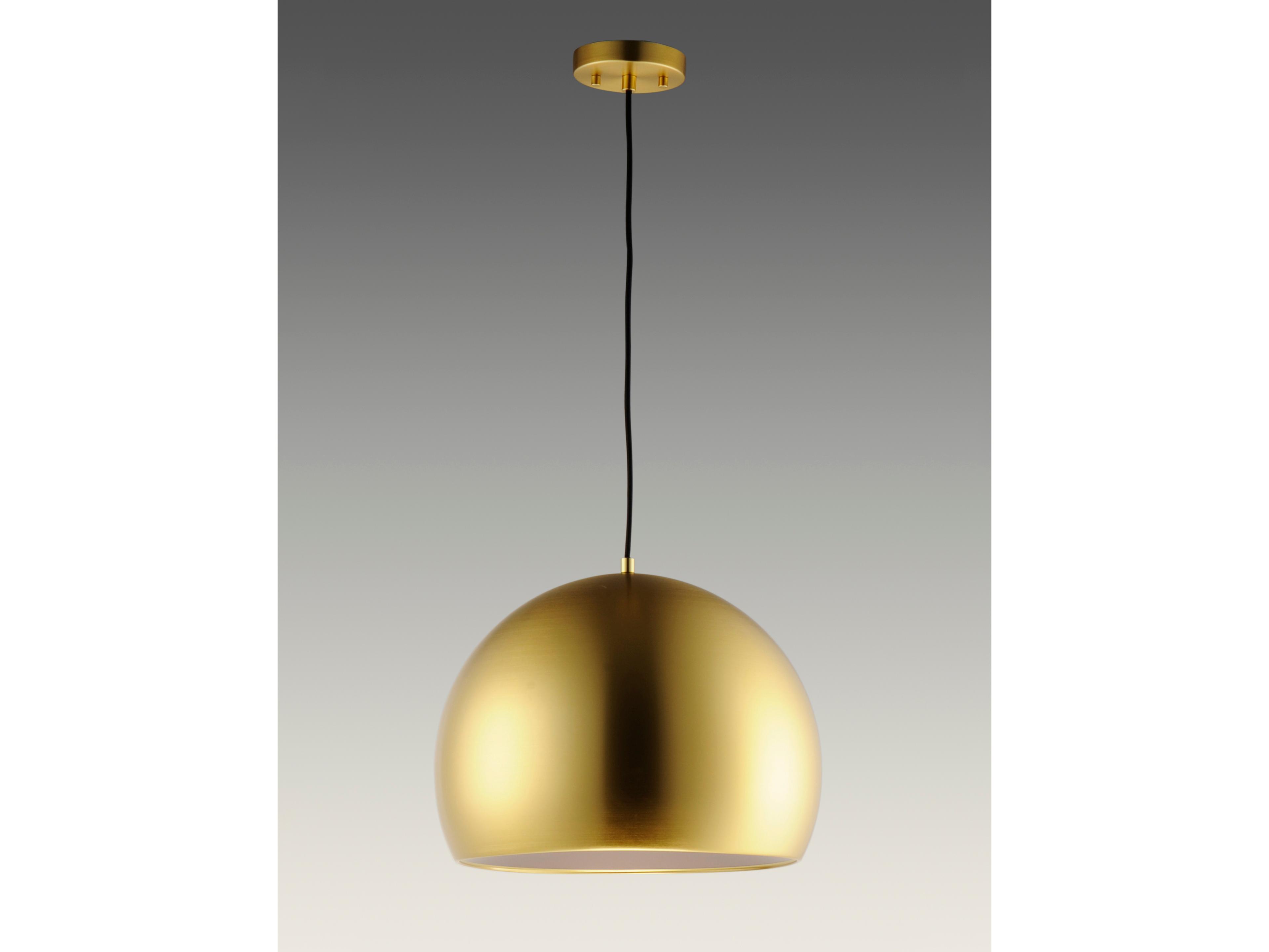 ET2 Palla 1-Light Satin Brass Coffee Brown LED Dome Pendant