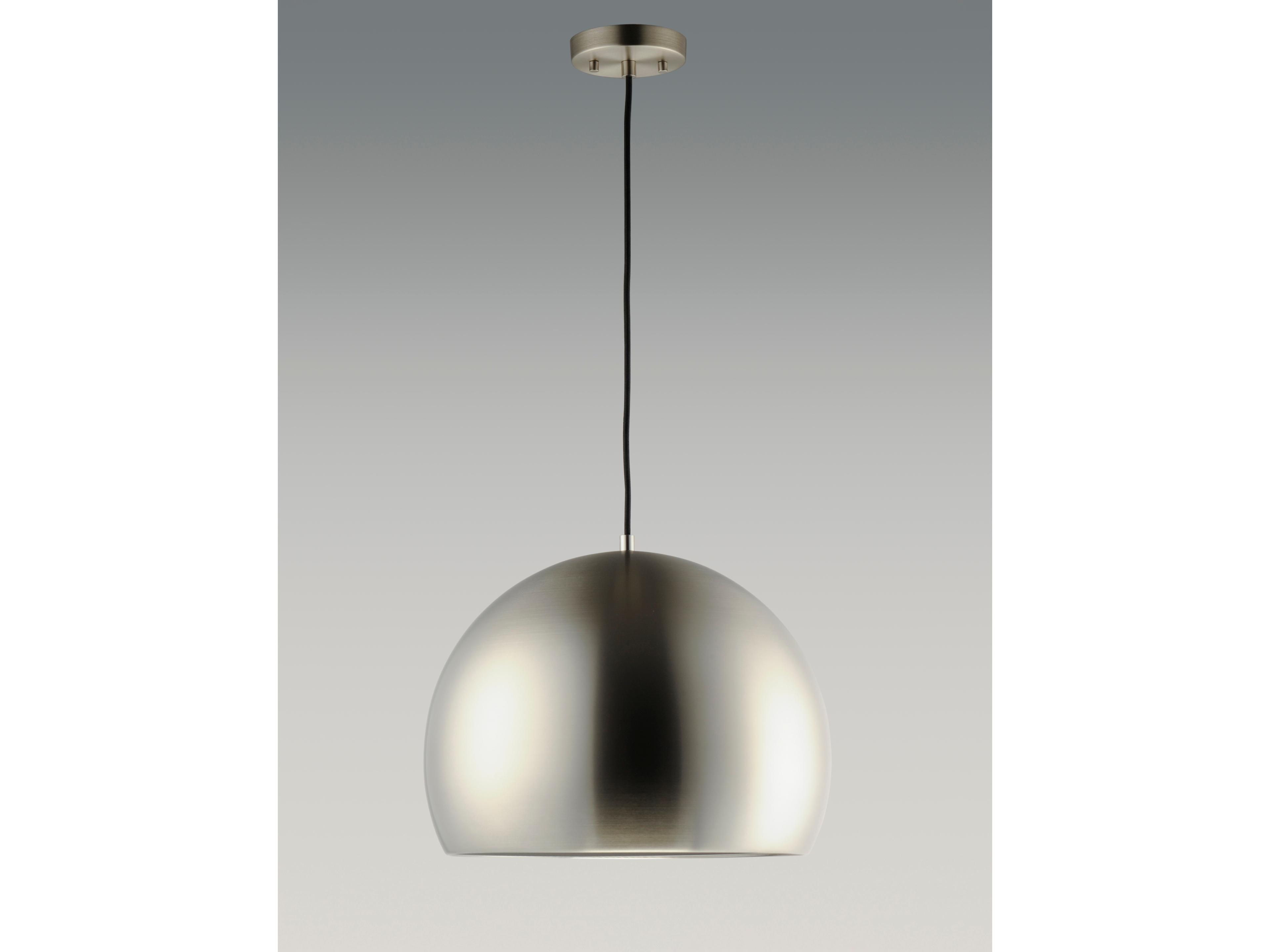 ET2 Palla 1-Light Satin Nickel Black LED Dome Pendant