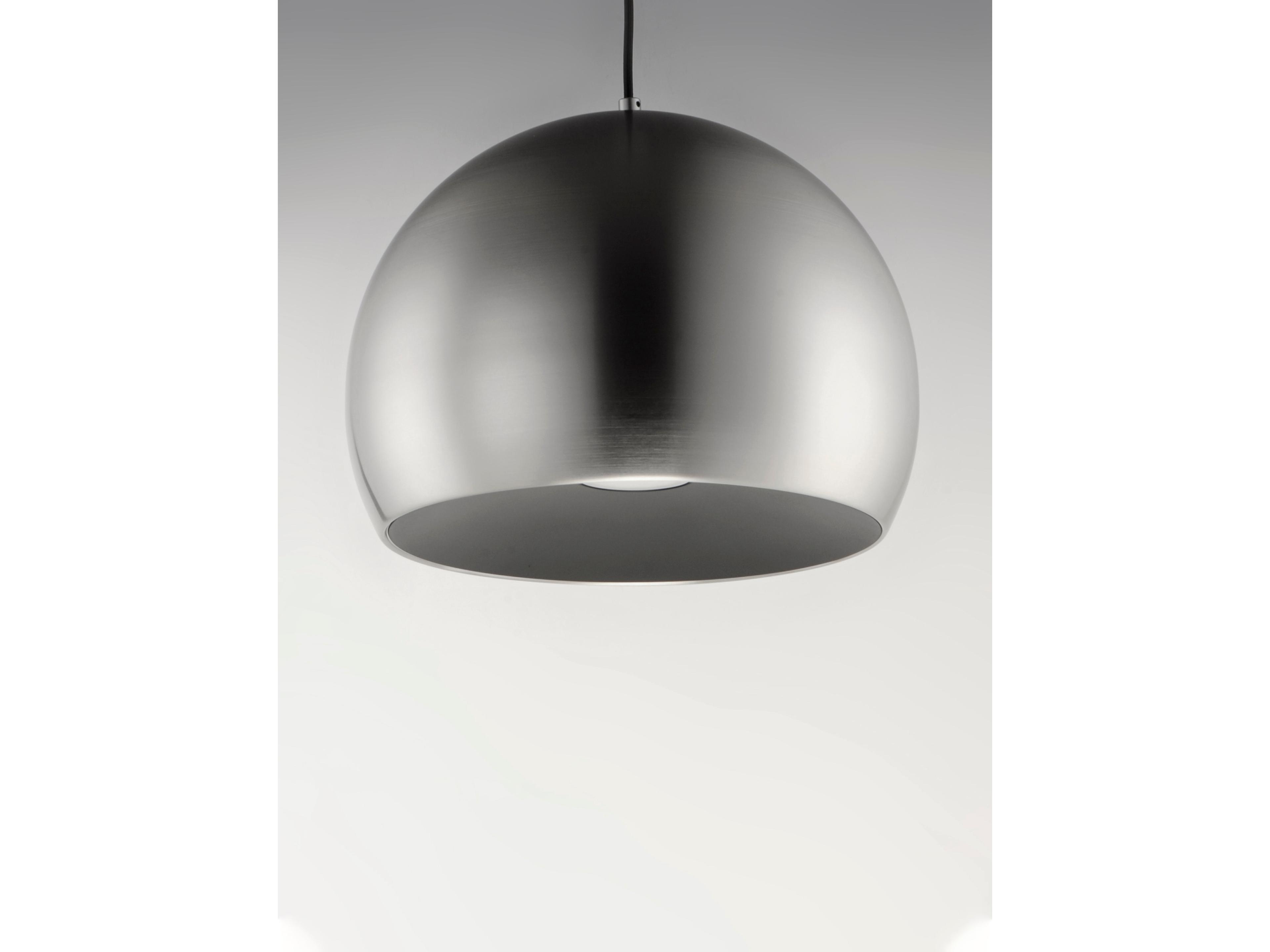 ET2 Palla 1-Light Satin Nickel Black LED Dome Pendant