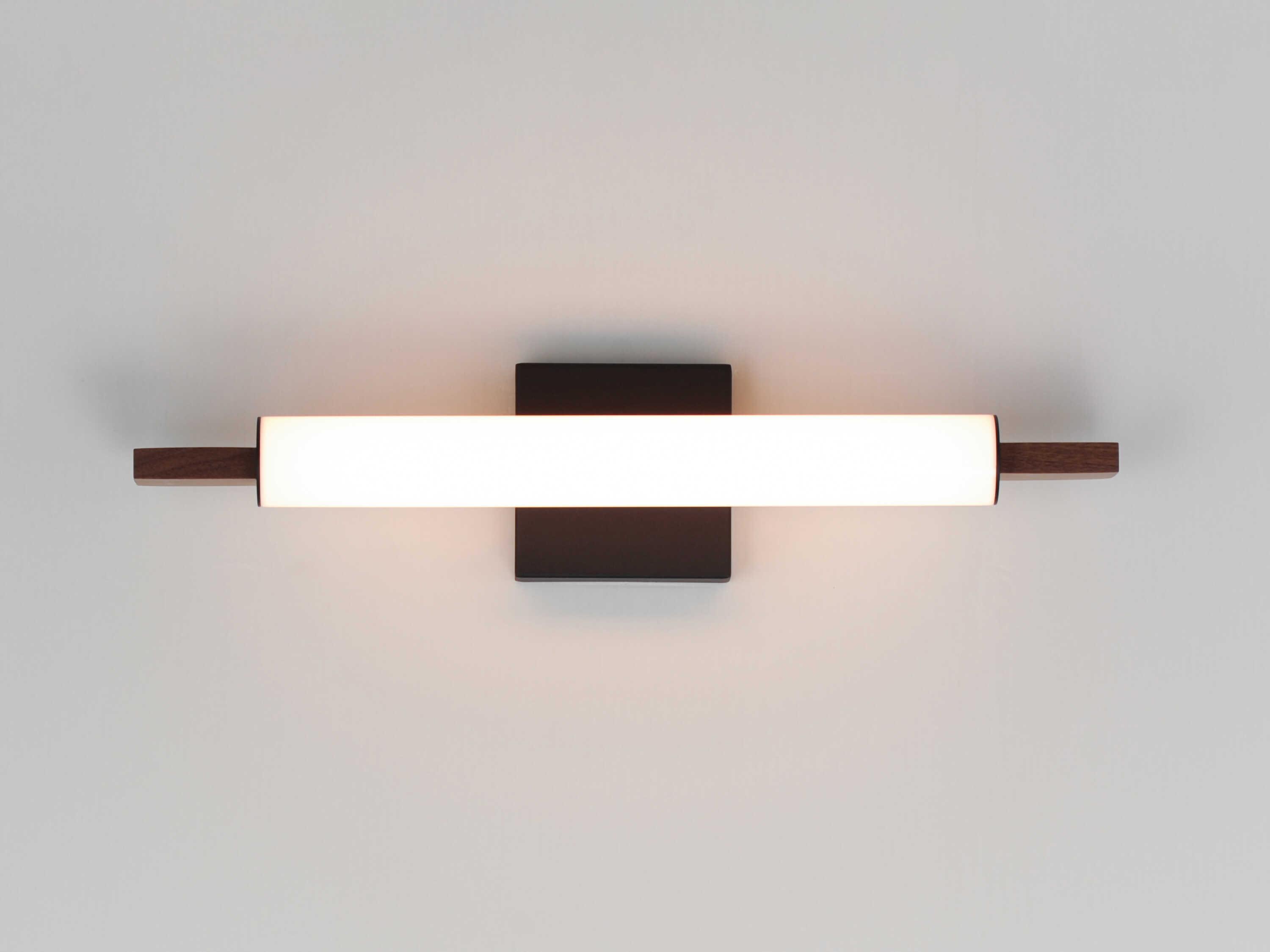 ET2 Joist 1-Light Walnut Black Vanity Light