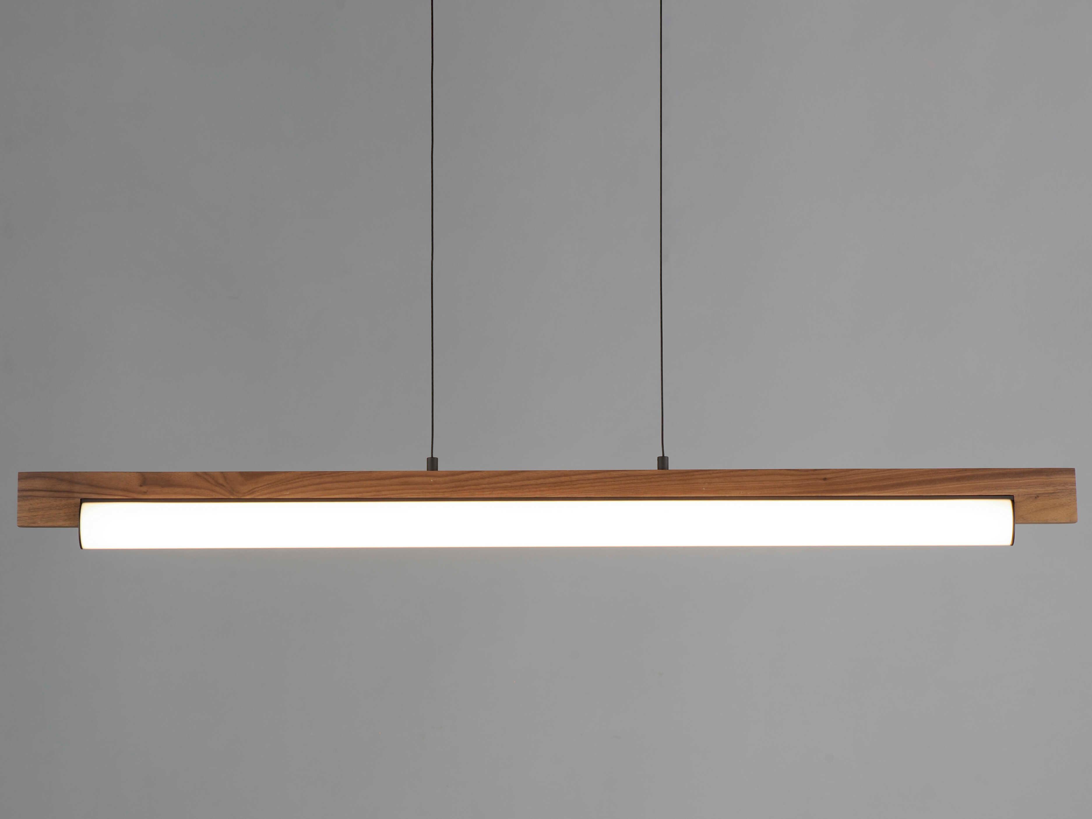 ET2 Joist 1-Light Walnut Black Cylinder Linear Island Pendant
