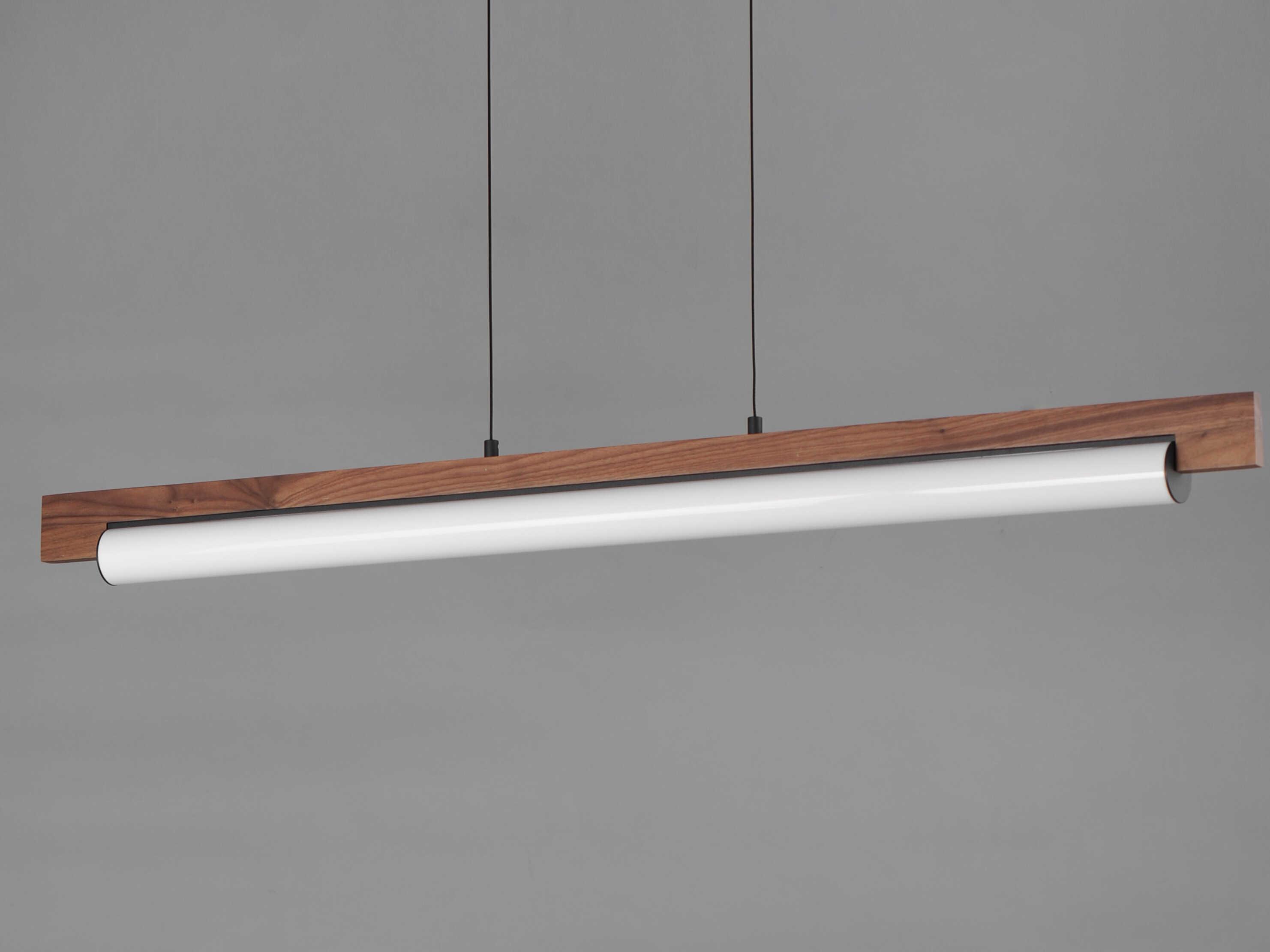 ET2 Joist 1-Light Walnut Black Cylinder Linear Island Pendant