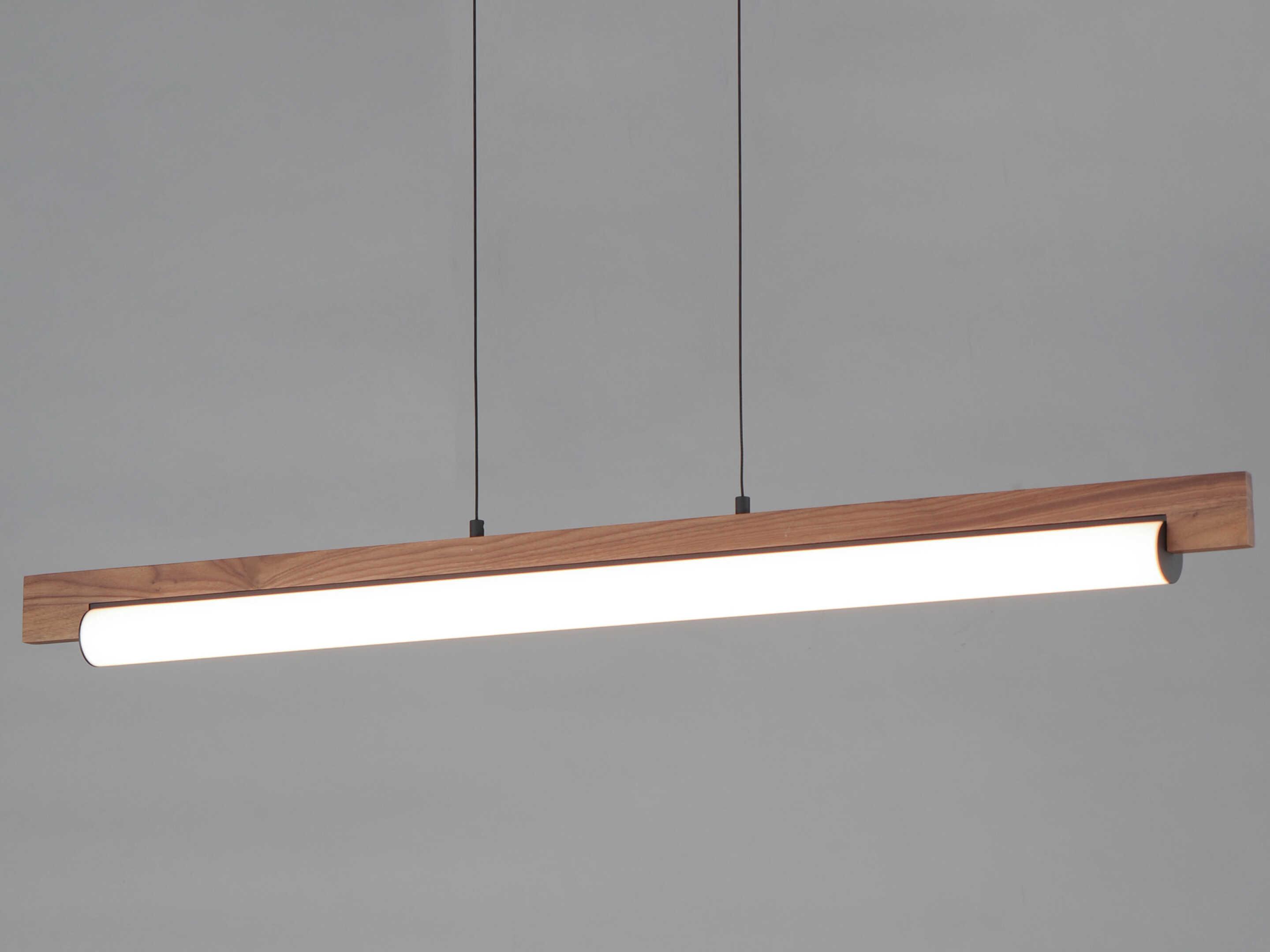 ET2 Joist 1-Light Walnut Black Cylinder Linear Island Pendant