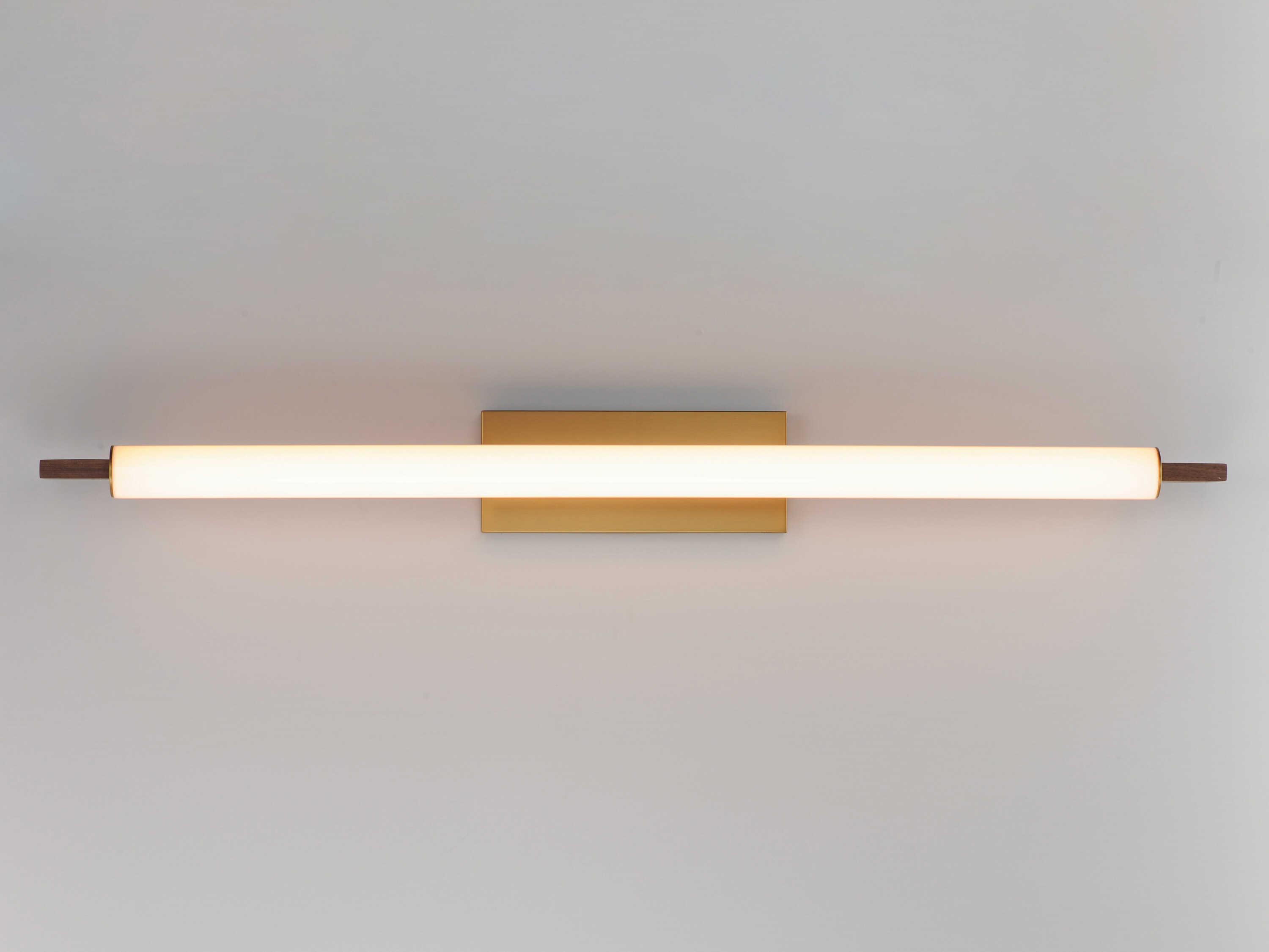 ET2 Joist 1-Light Natural Aged Brass Vanity Light