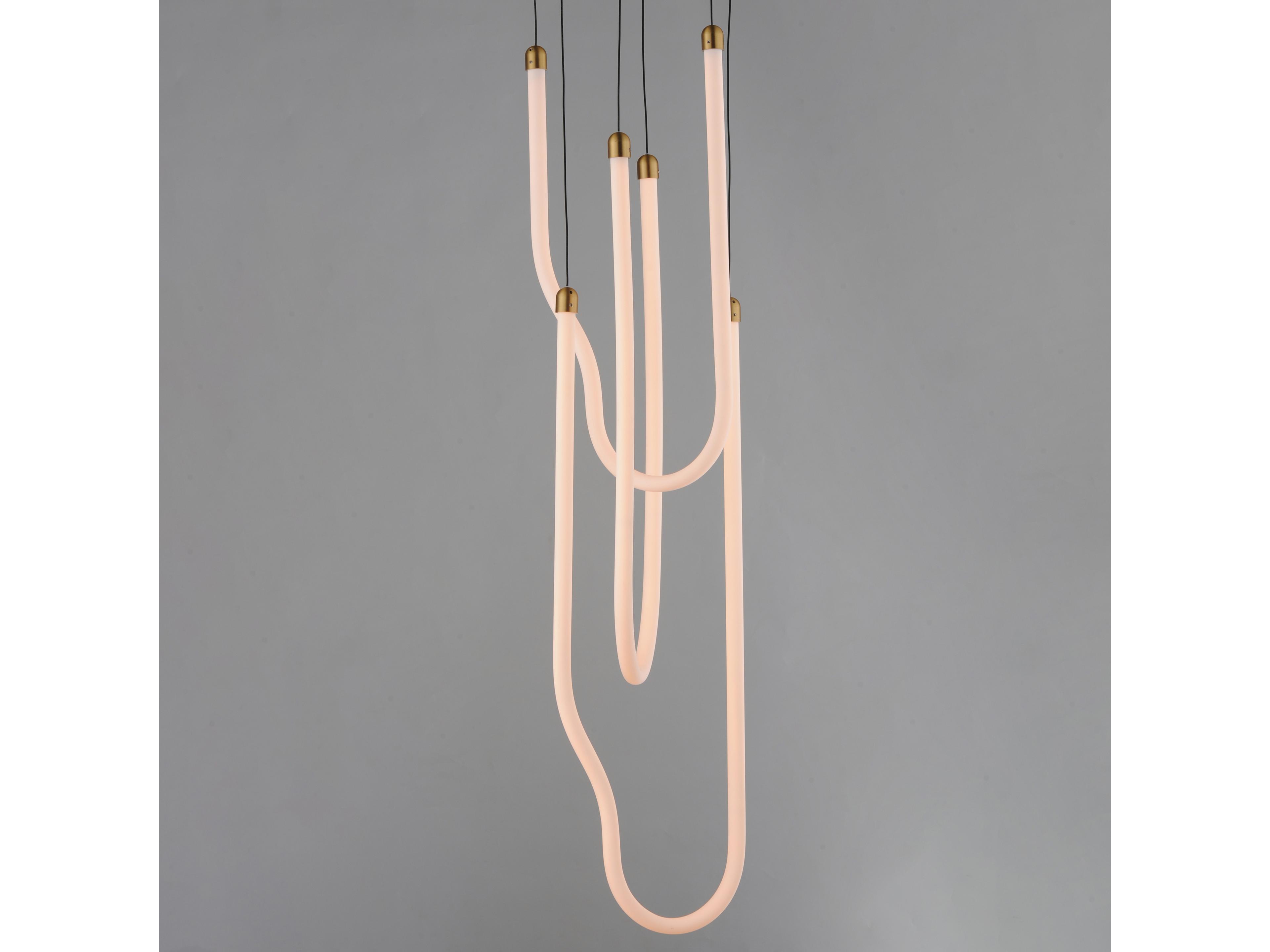 ET2 Soleil 3-Light Natural Aged Brass Linear Pendant