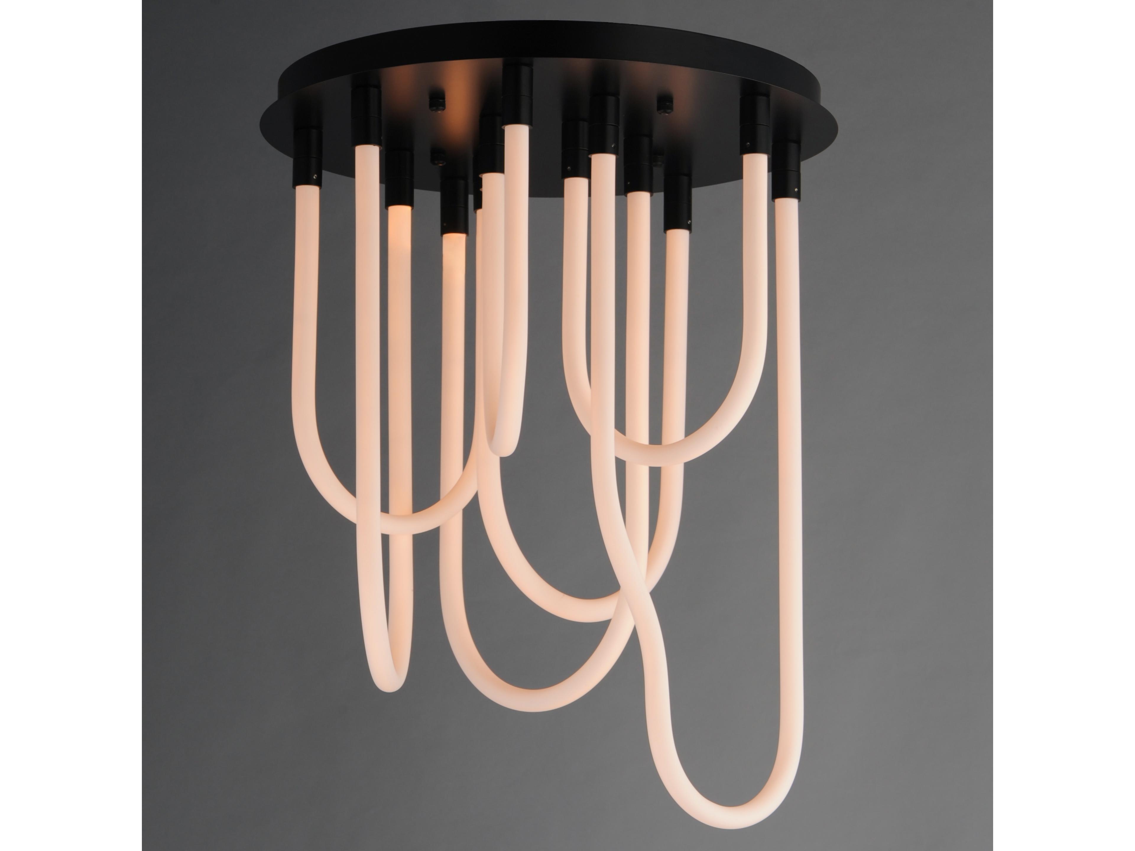 ET2 Soleil 7-Light Black Linear Flush Mount