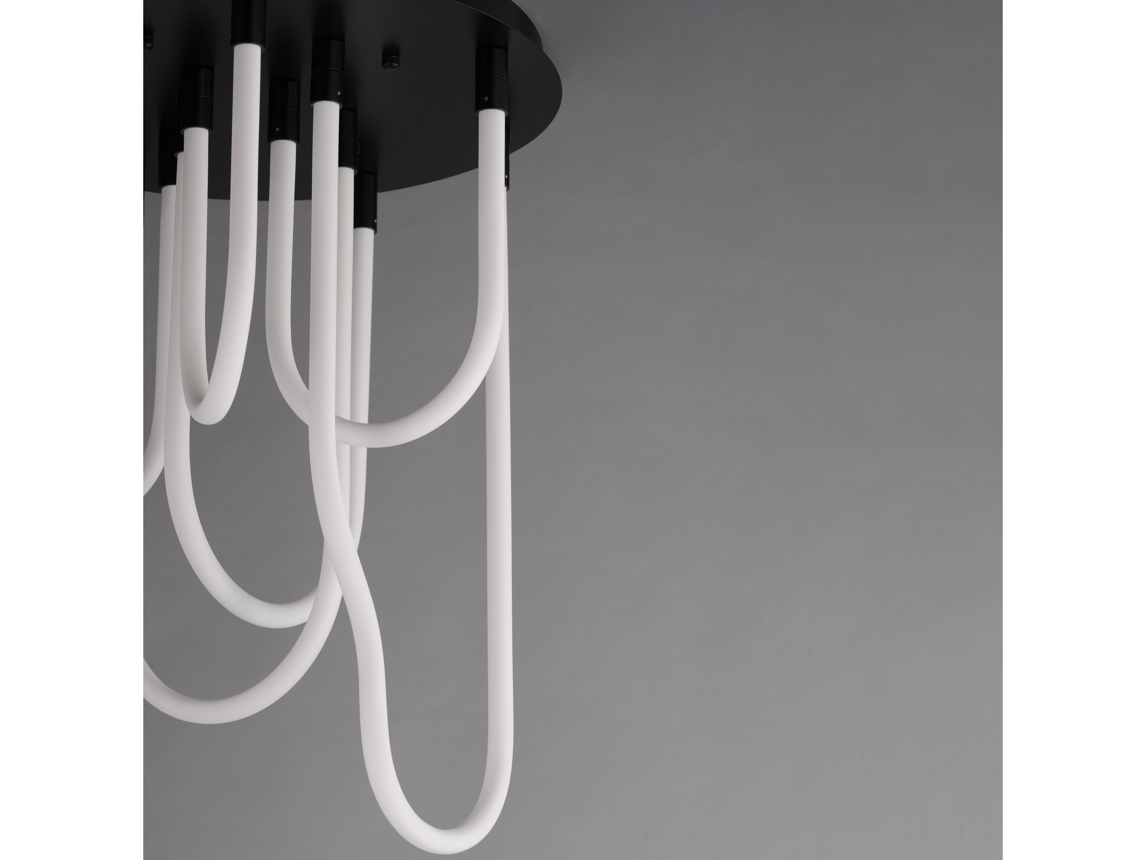 ET2 Soleil 7-Light Black Linear Flush Mount