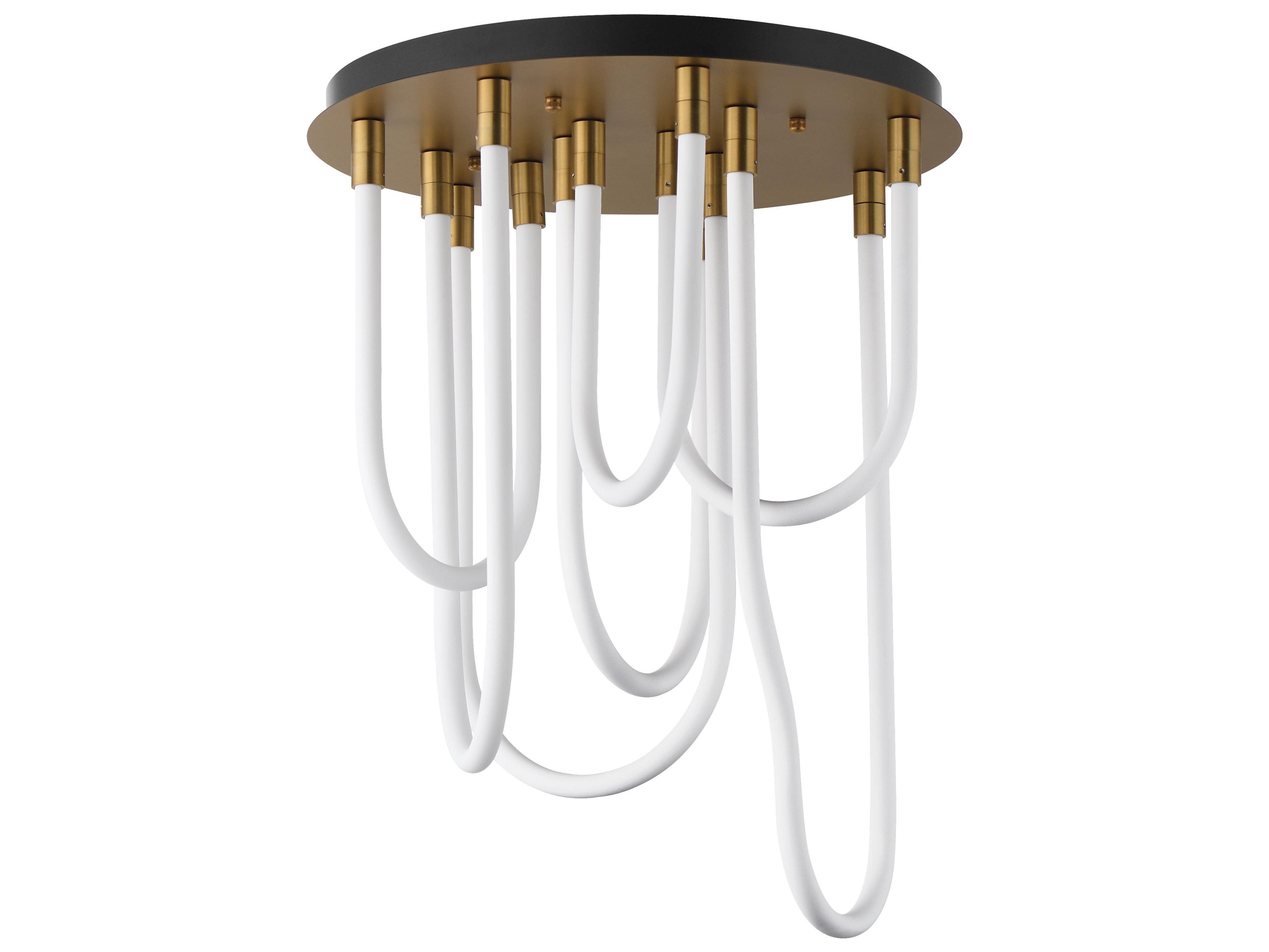 ET2 Soleil 7-Light Natural Aged Brass Linear Flush Mount