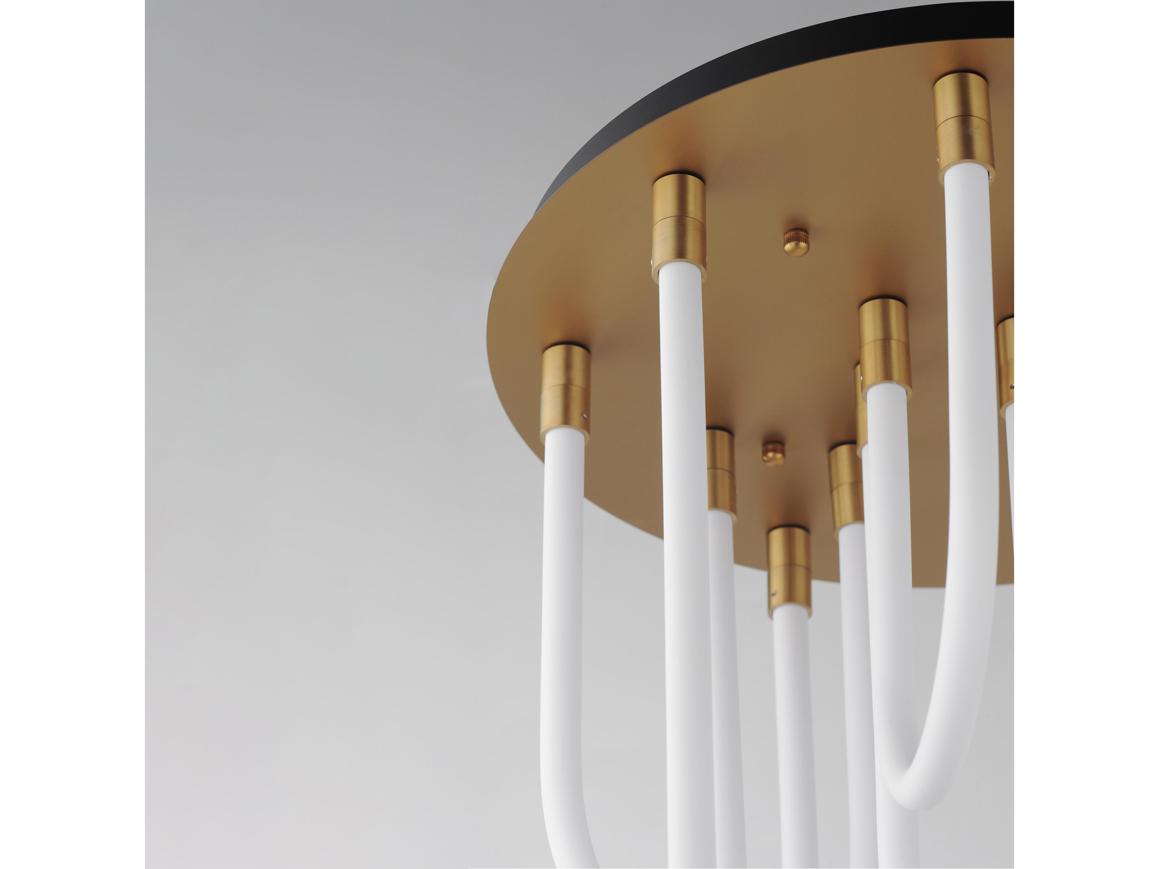 ET2 Soleil 7-Light Natural Aged Brass Linear Flush Mount