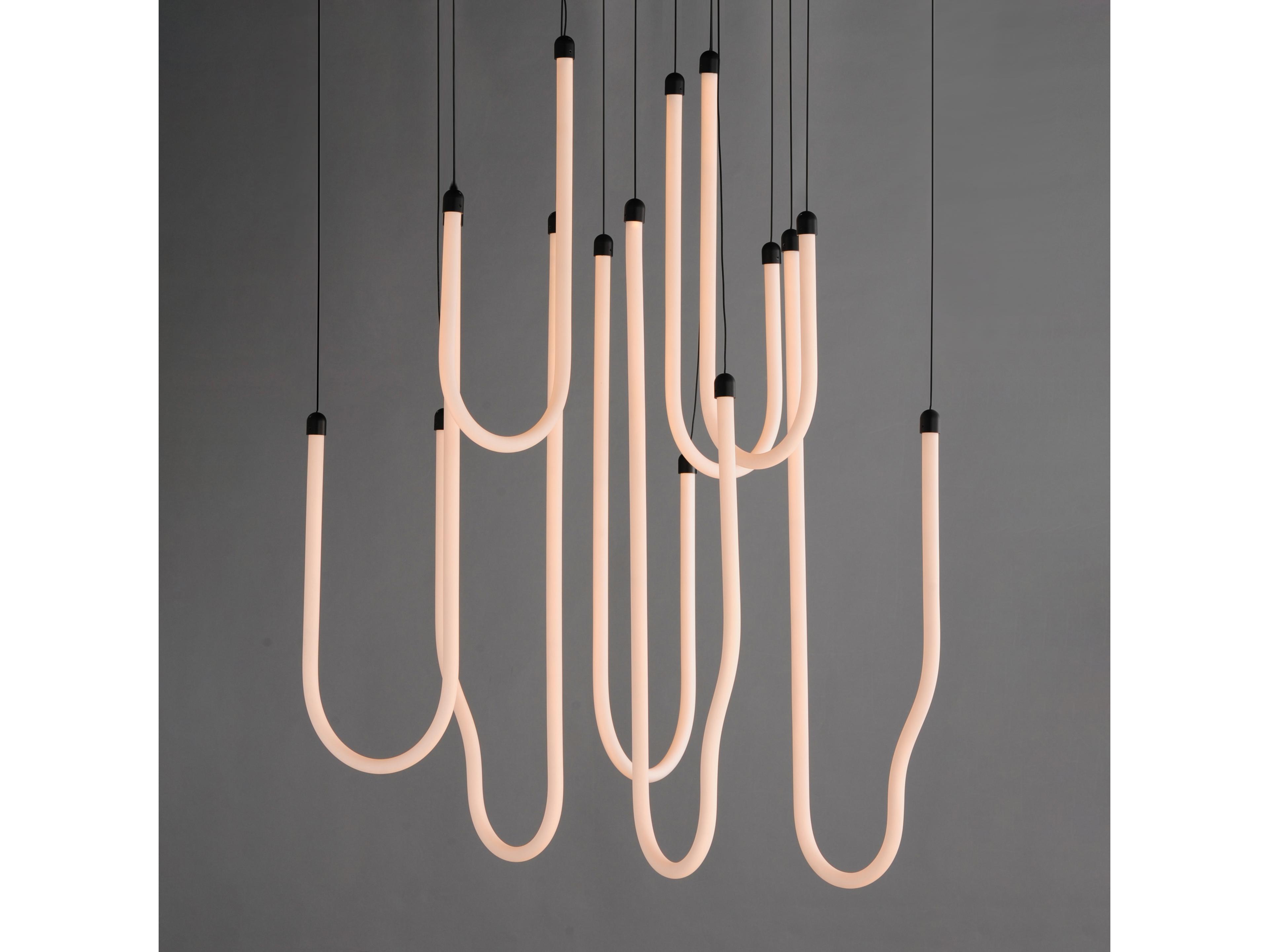 ET2 Soleil 8-Light Black Linear Pendant