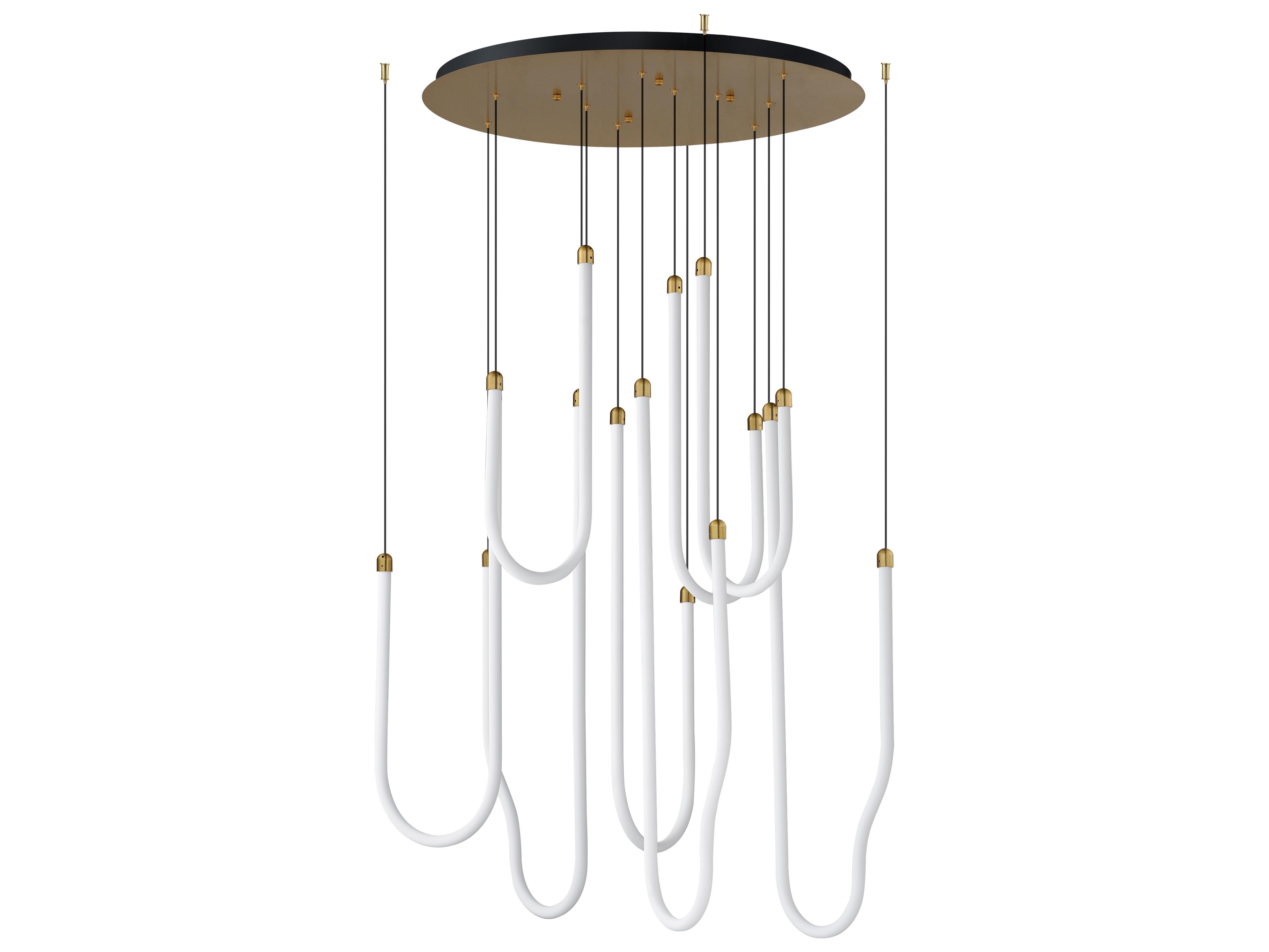 ET2 Soleil 8-Light Natural Aged Brass Linear Pendant