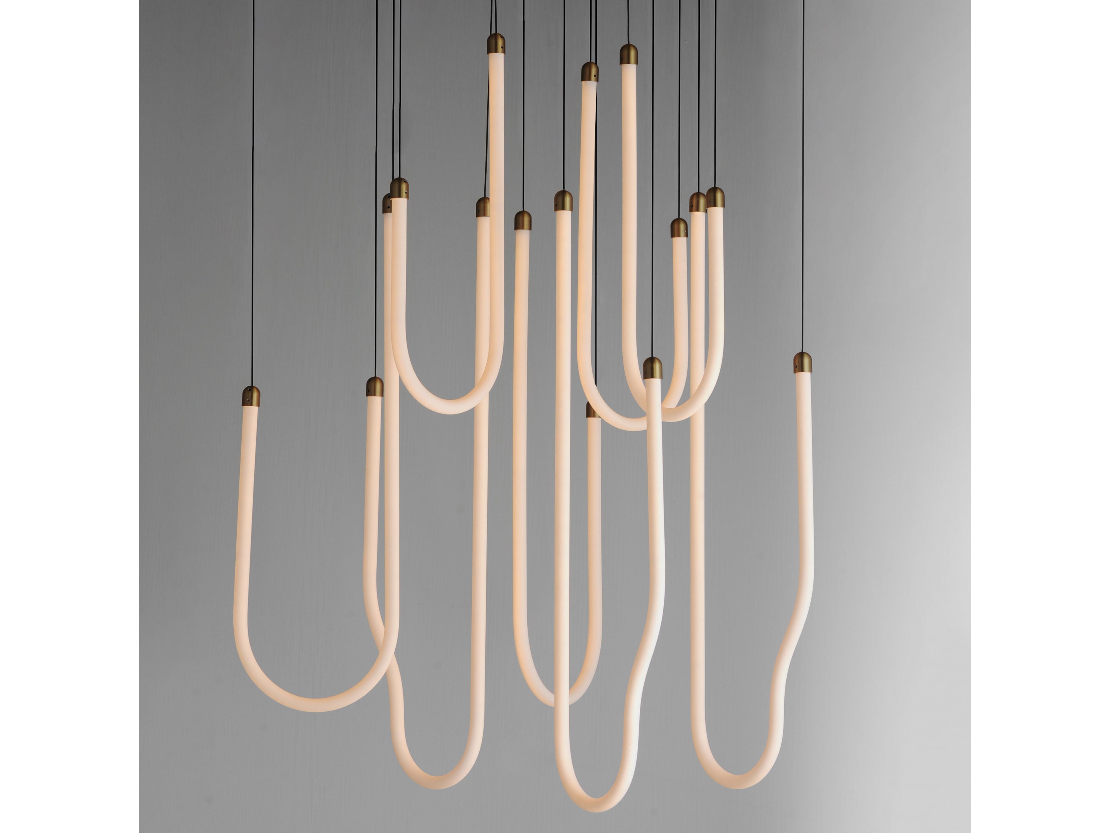 ET2 Soleil 8-Light Natural Aged Brass Linear Pendant