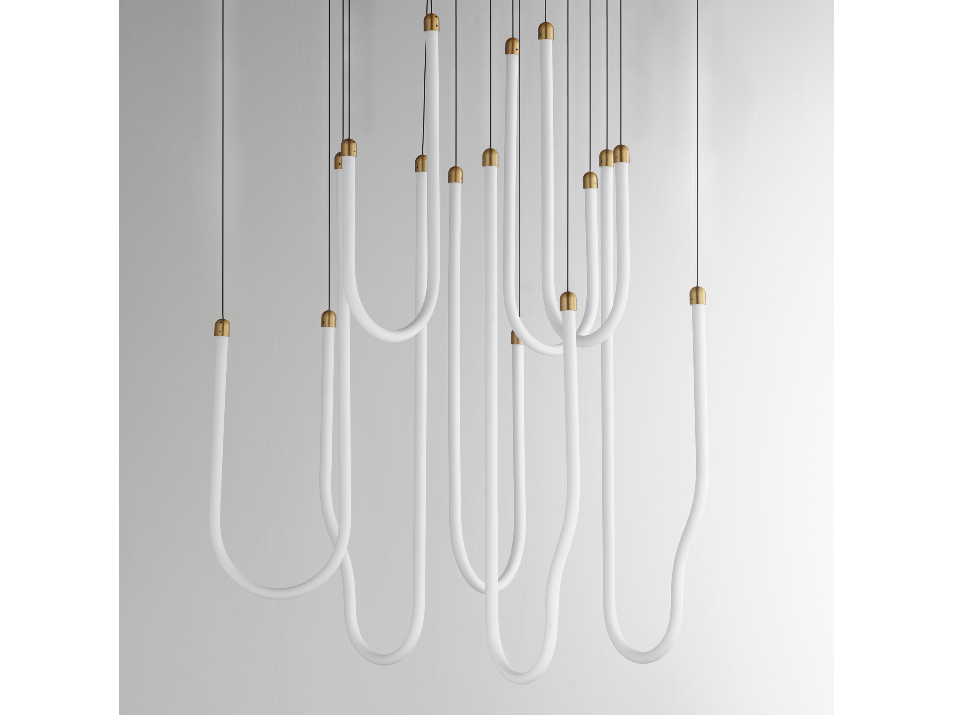 ET2 Soleil 8-Light Natural Aged Brass Linear Pendant