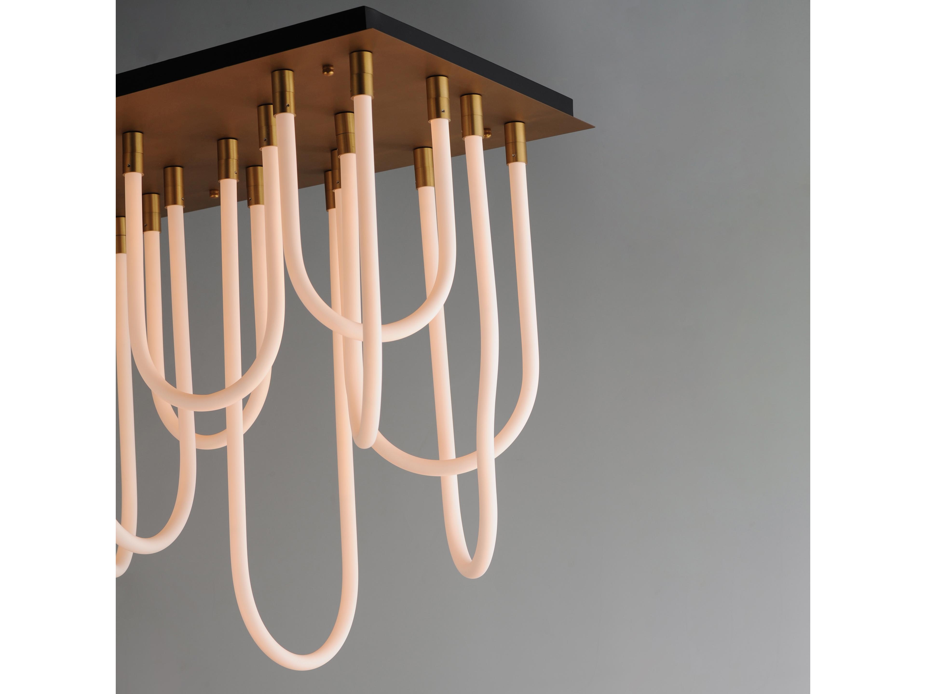 ET2 Soleil 14-Light Natural Aged Brass Linear Flush Mount