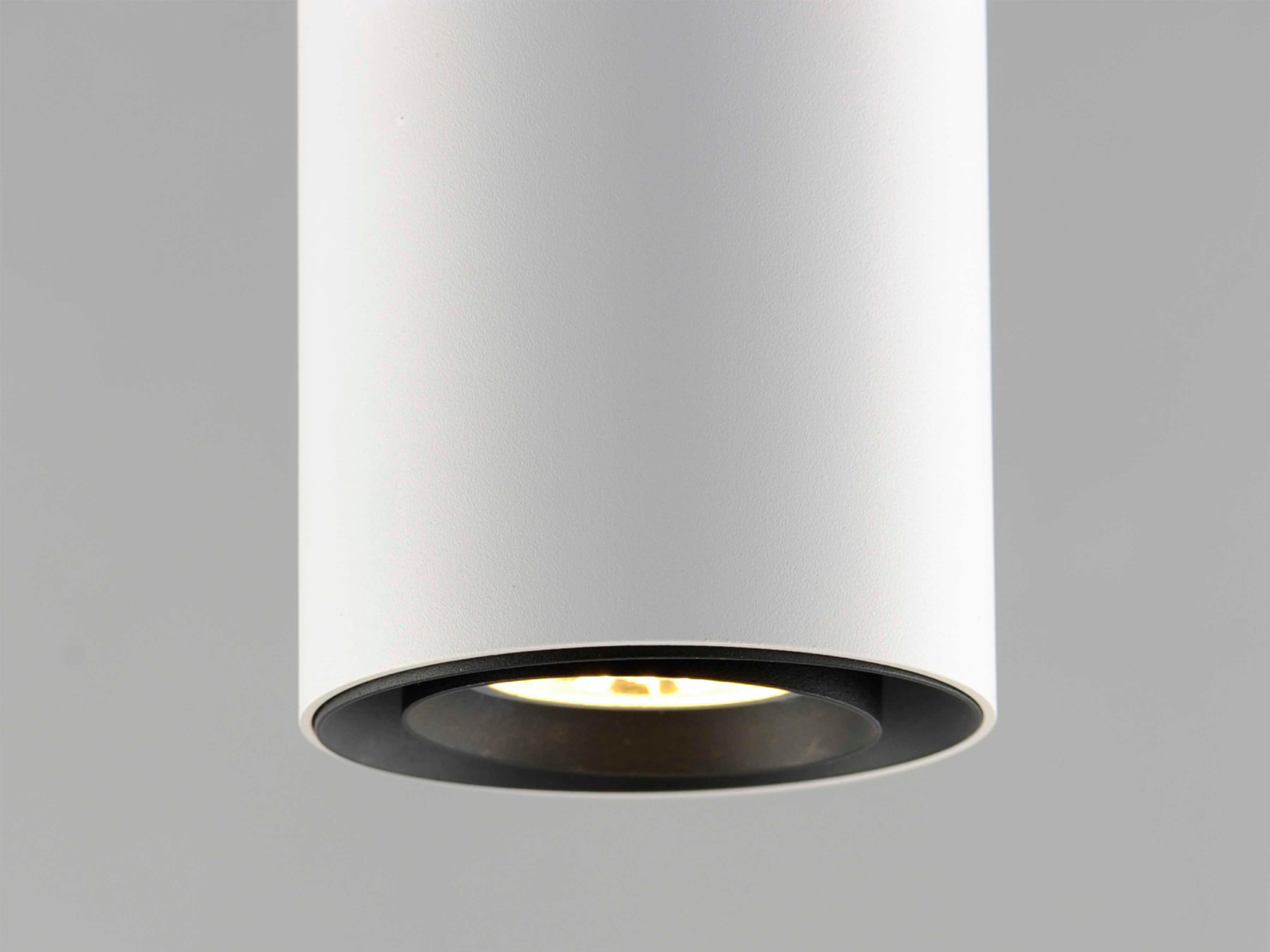 ET2 1-Light White LED Cylinder Mini Pendant