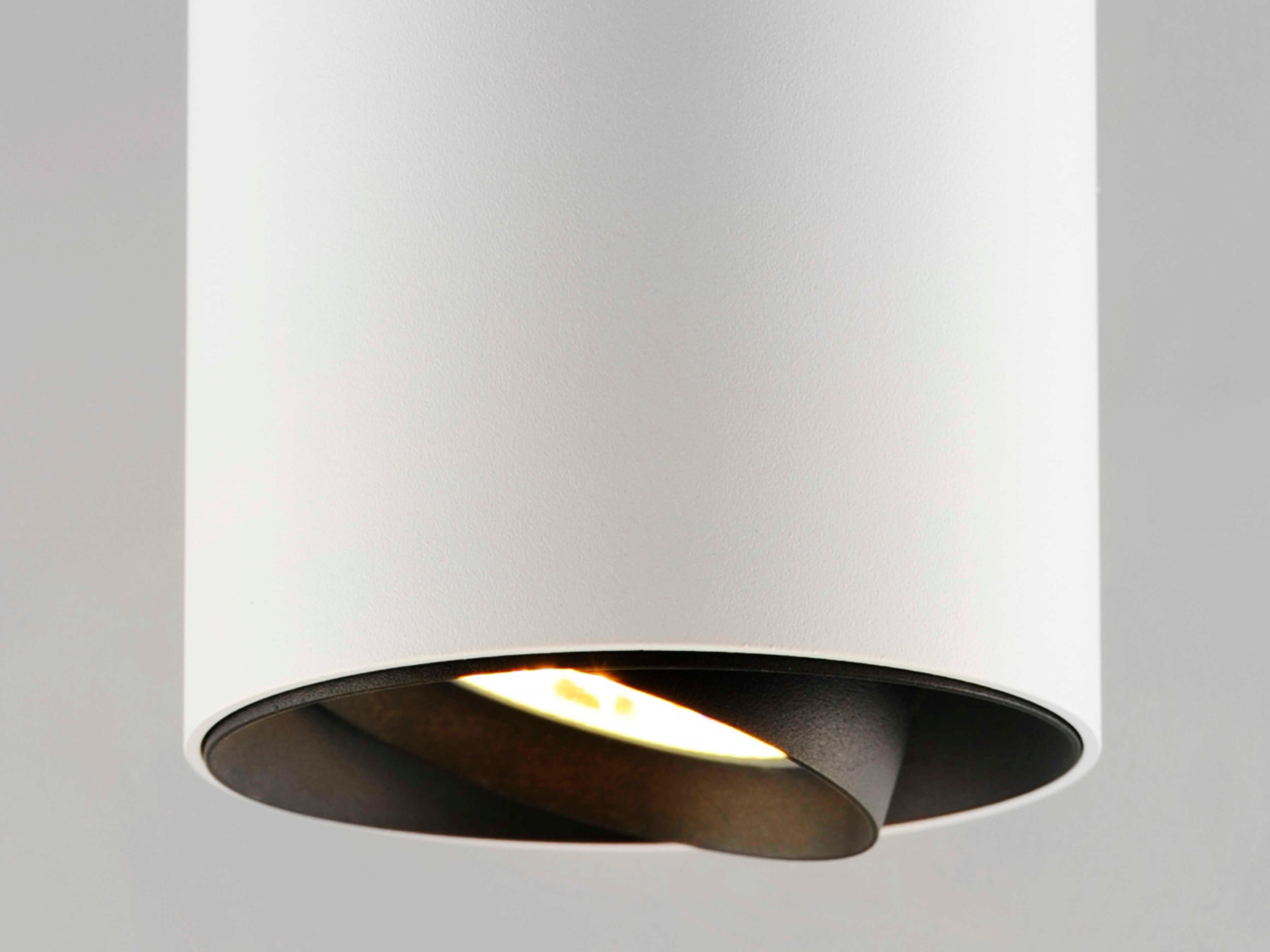 ET2 1-Light White LED Cylinder Mini Pendant